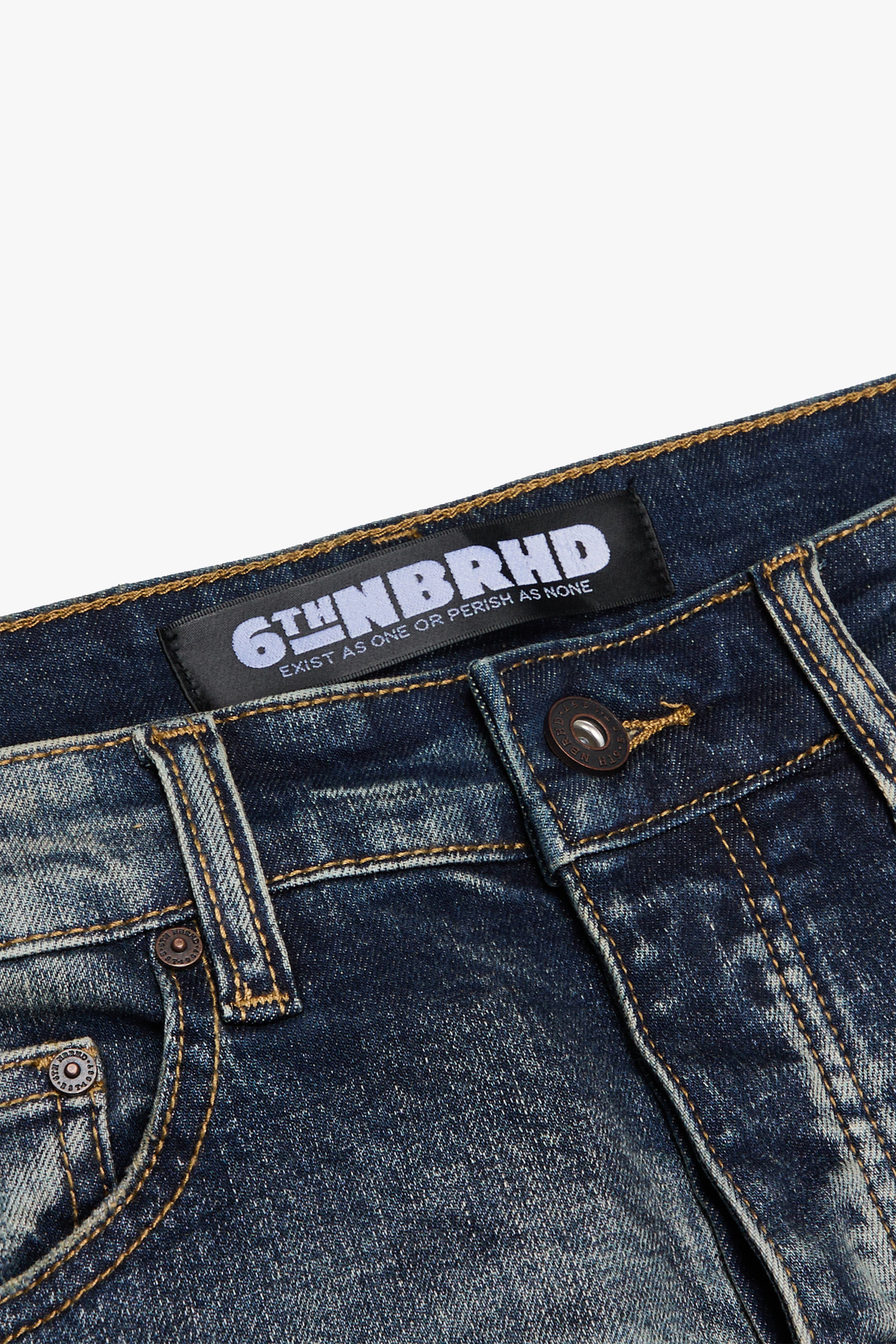 "Yeehaw" Stacked Jeans Blue Wash