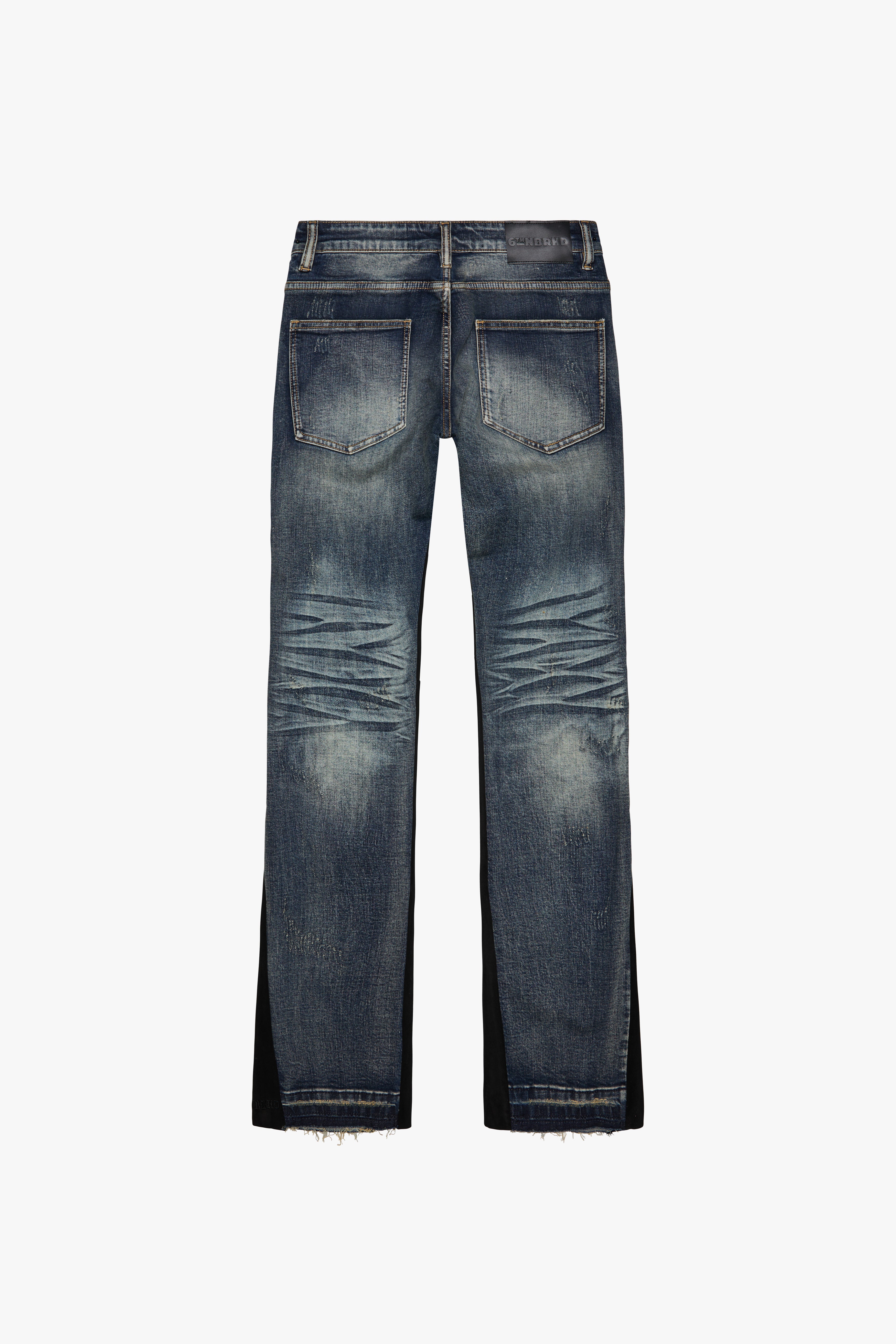 "Yeehaw" Stacked Jeans Blue Wash