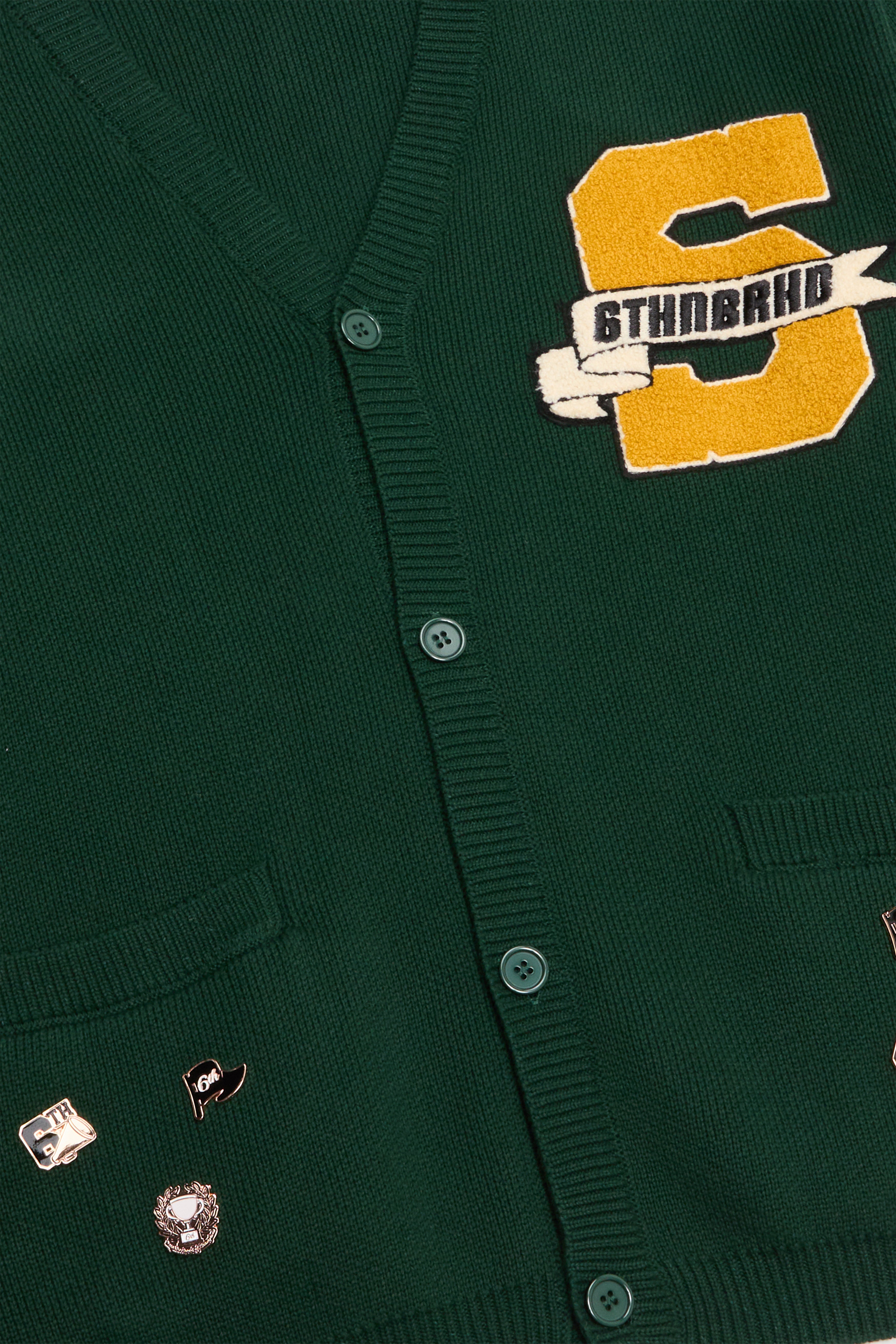 "Euro" Cardigan Sweater Green