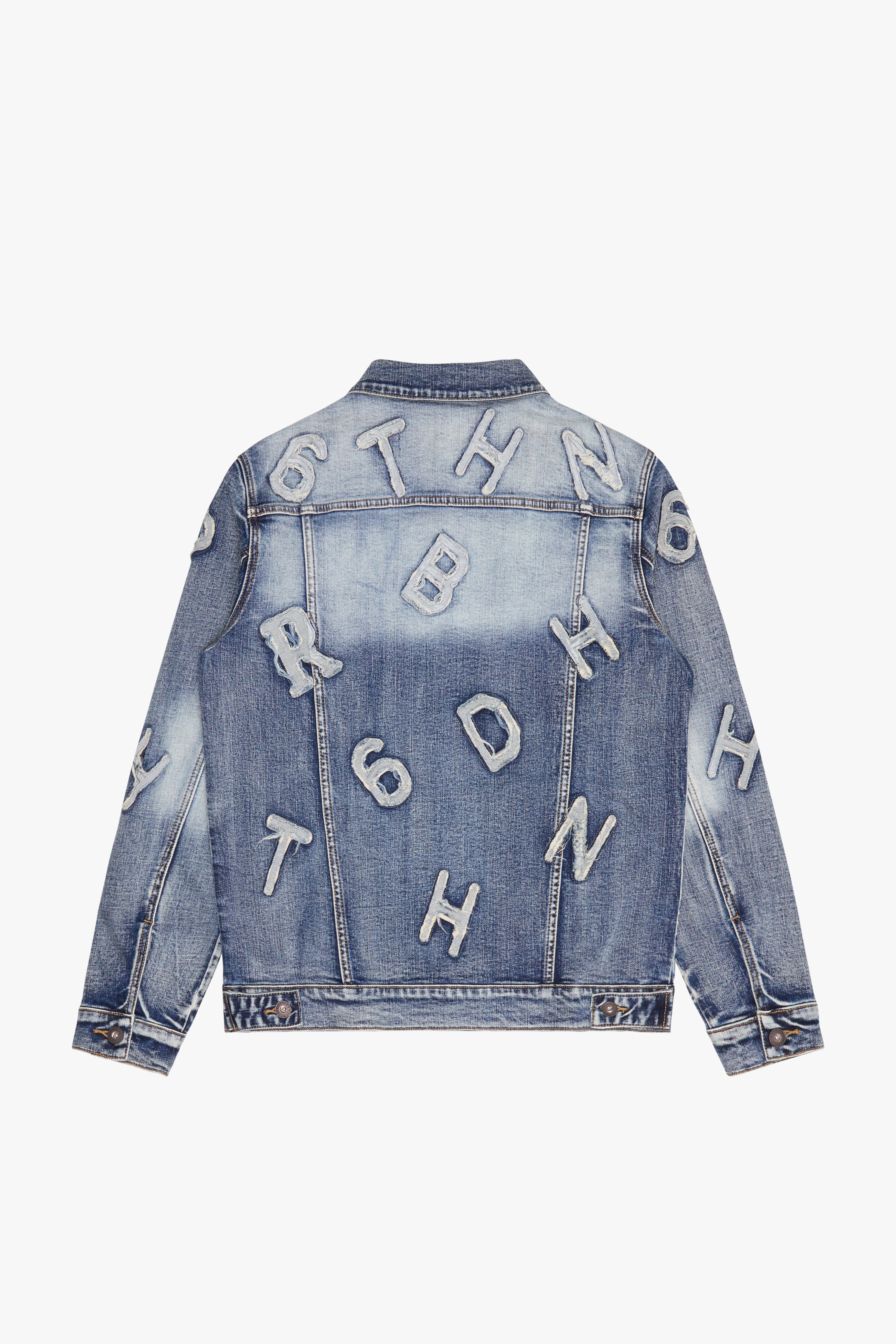"PUZZLE" DENIM JACKET - BLUE WASH