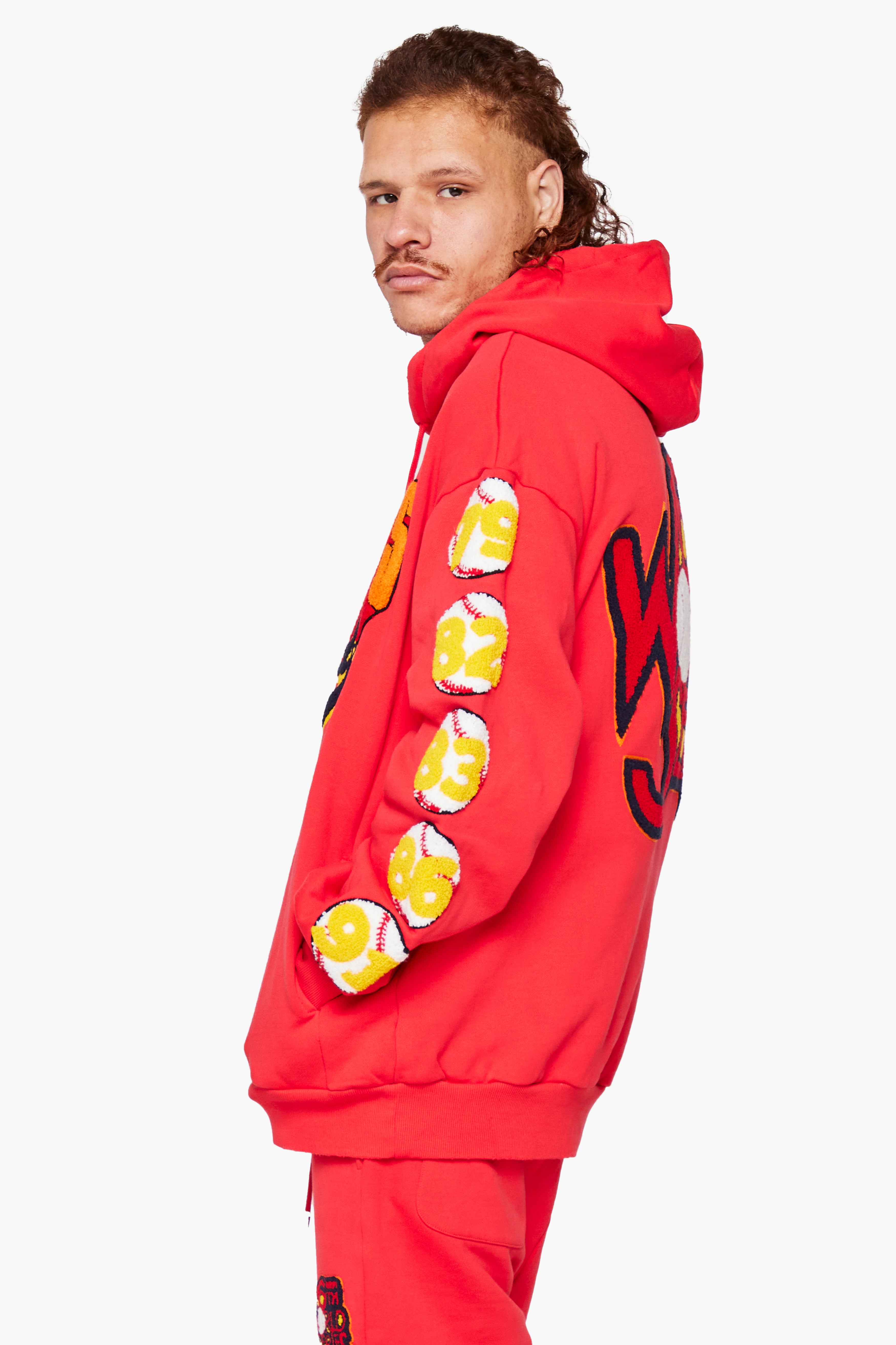 6thNBRHD PULLOVER "PREGAME" RED