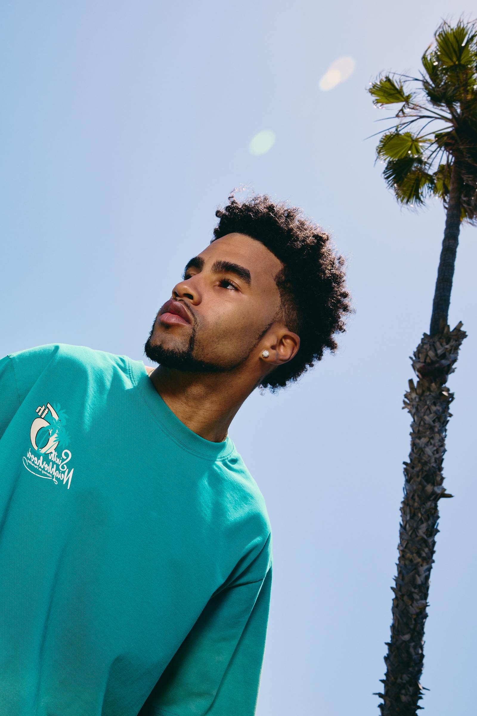 "Paradise" Graphic Tee Aqua