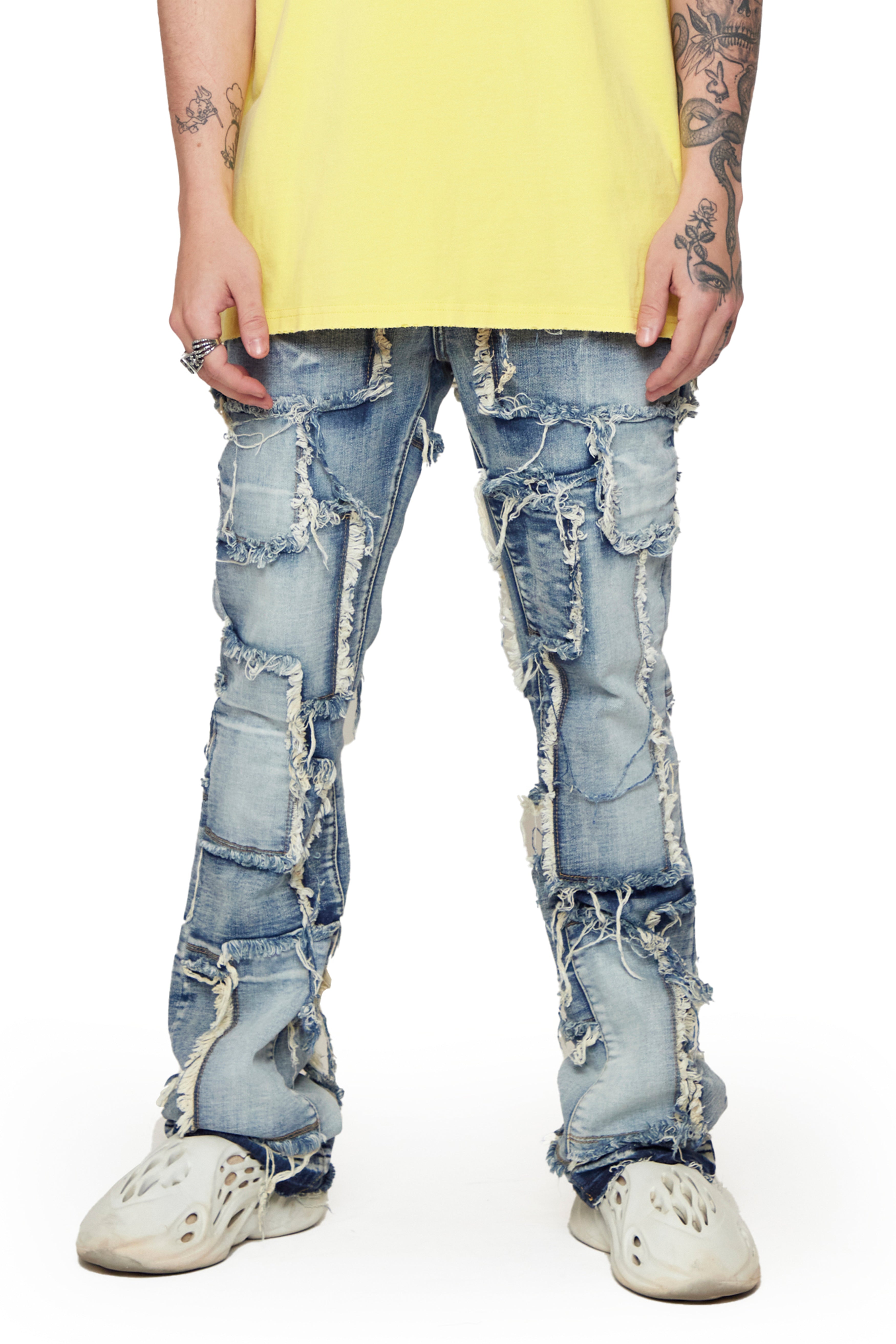 "Lupin" Stacked Jeans Light Wash