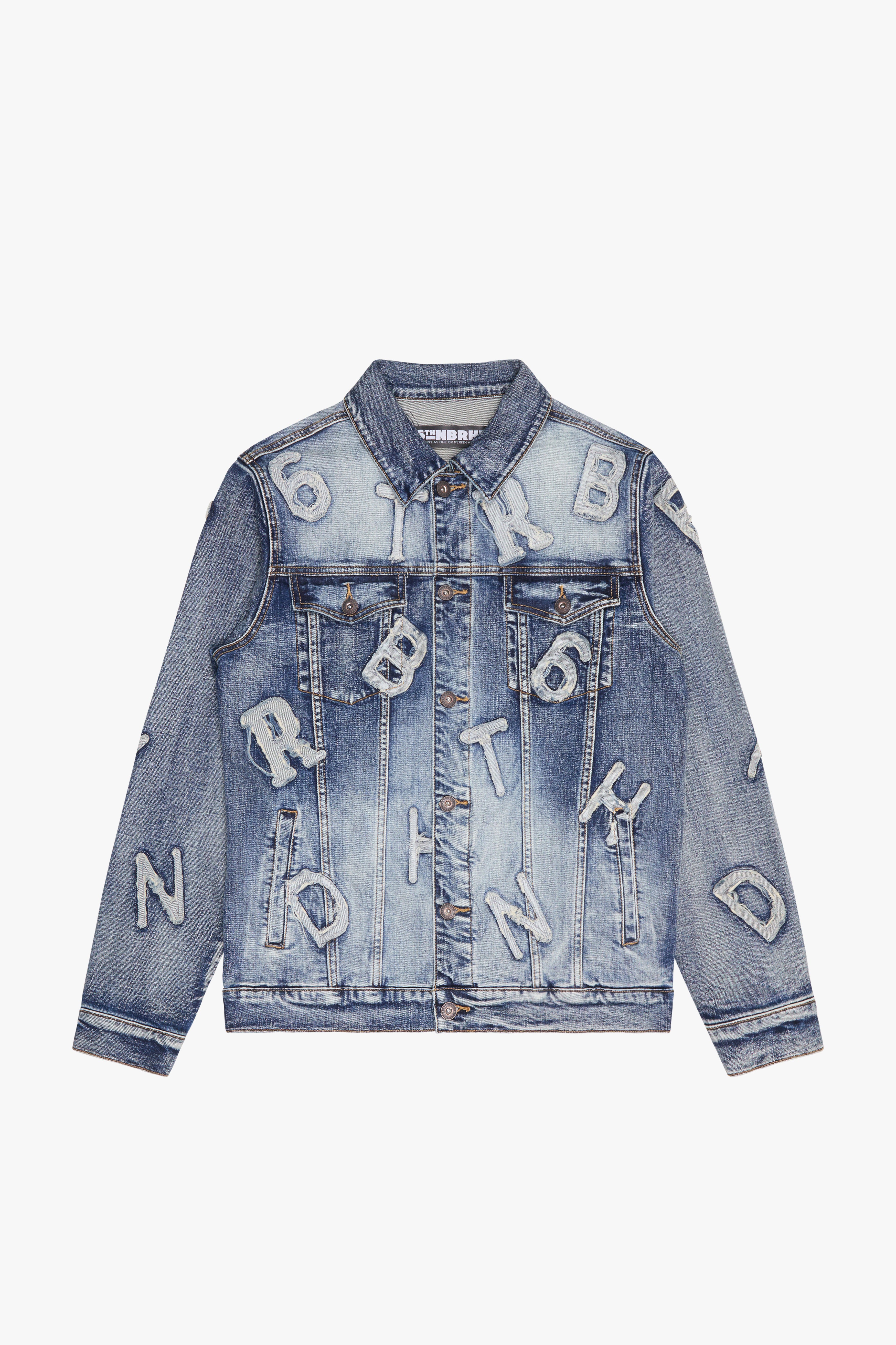 "PUZZLE" DENIM JACKET - BLUE WASH