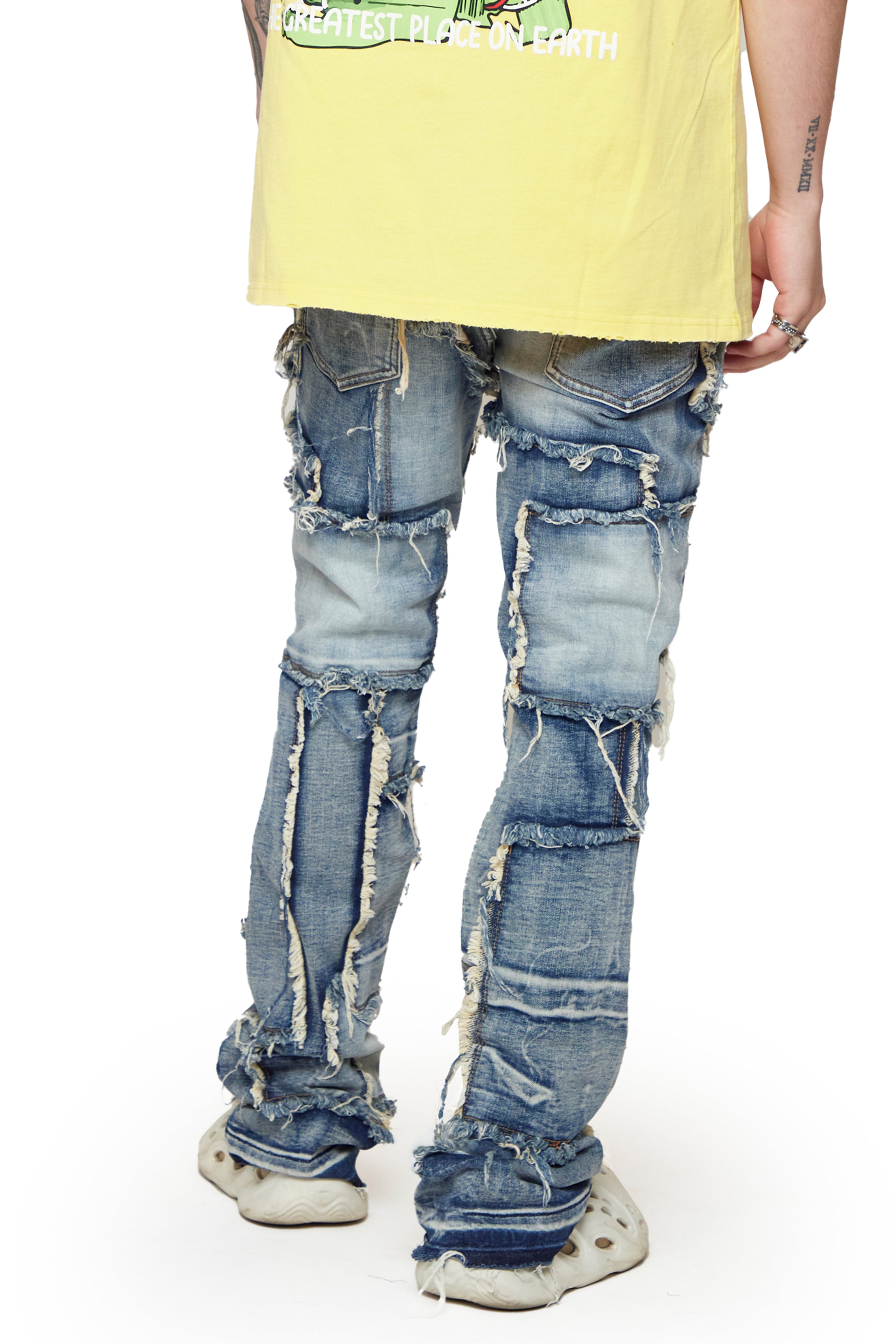 "Lupin" Stacked Jeans Light Wash