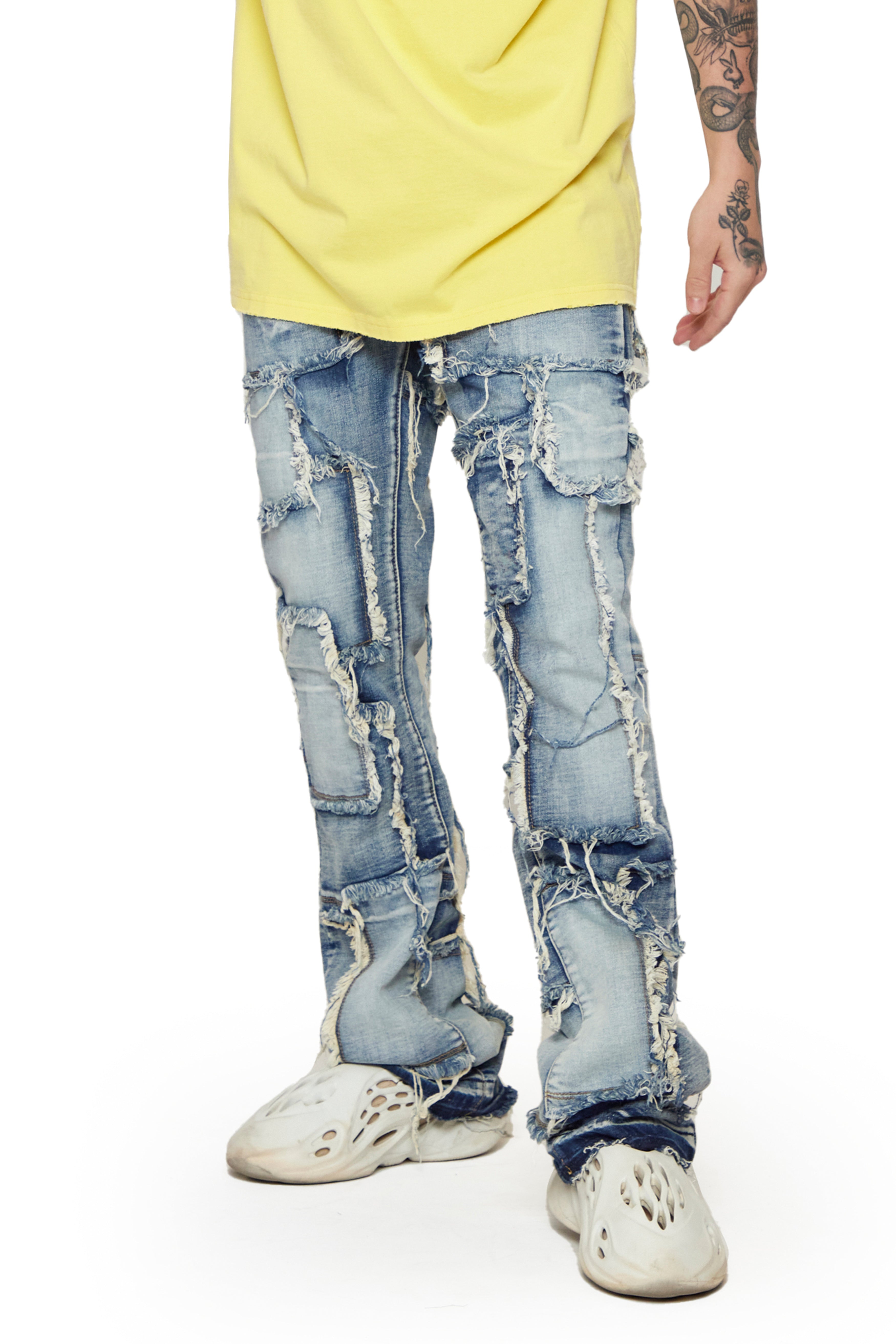 "Lupin" Stacked Jeans Light Wash