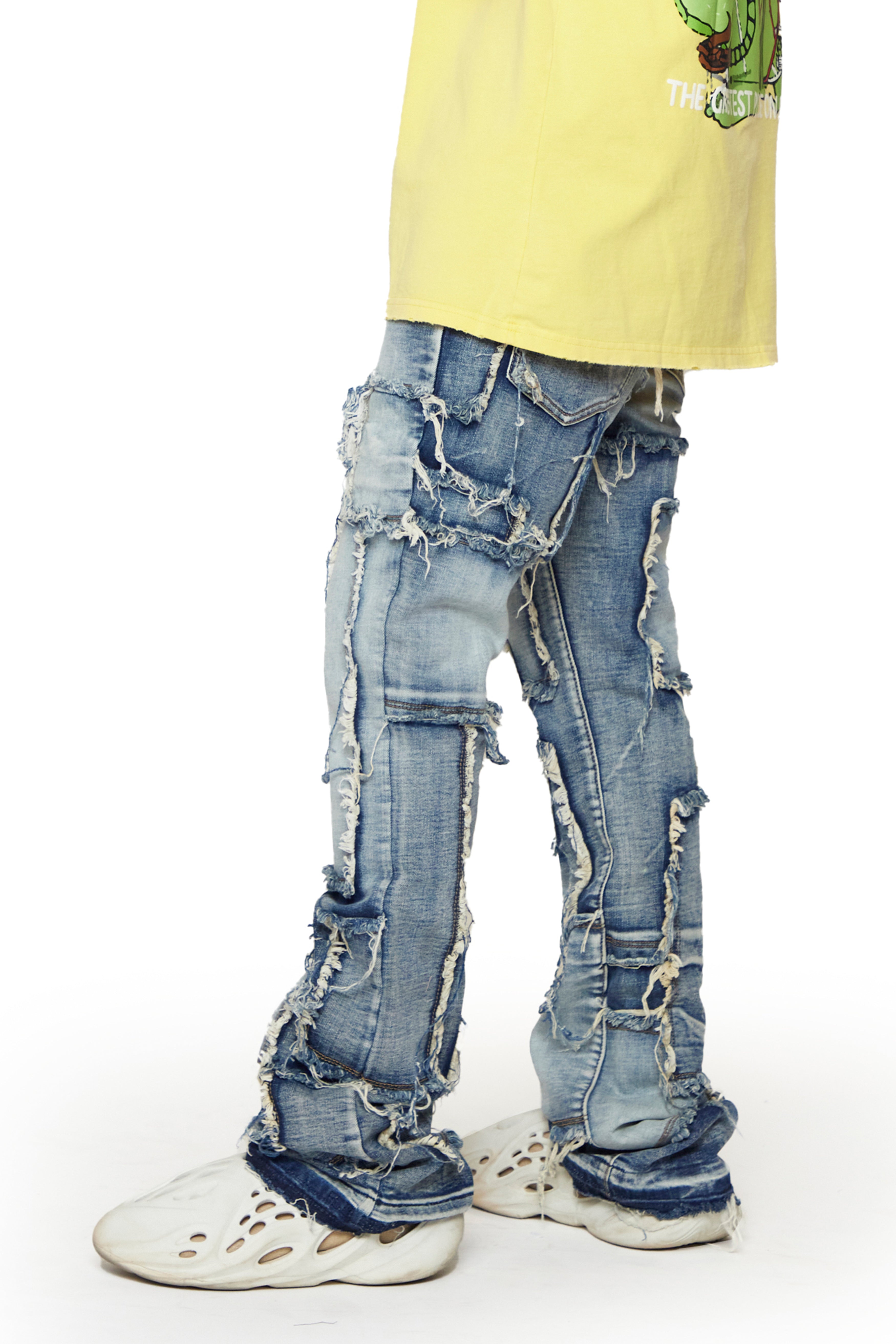 "Lupin" Stacked Jeans Light Wash
