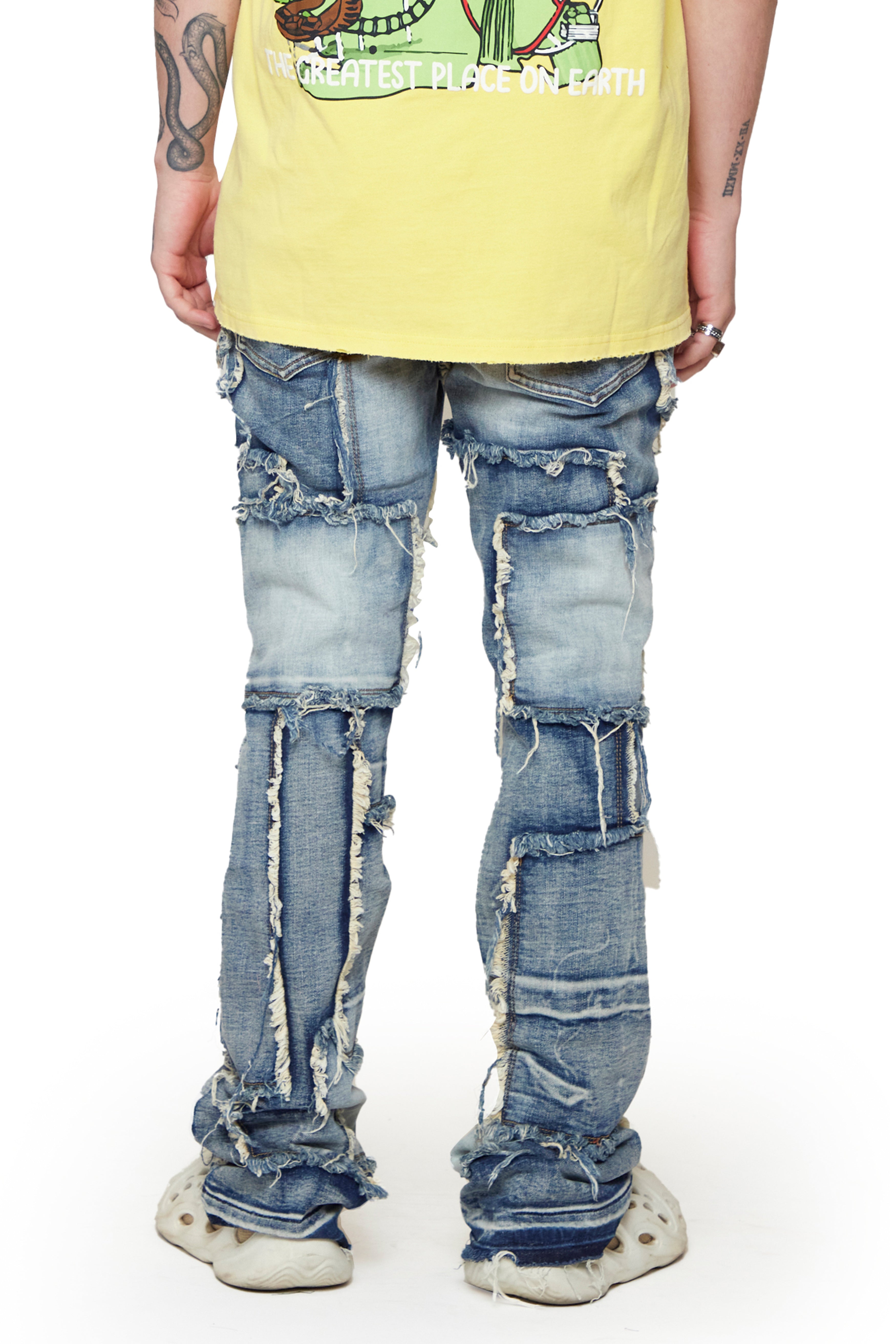 "Lupin" Stacked Jeans Light Wash