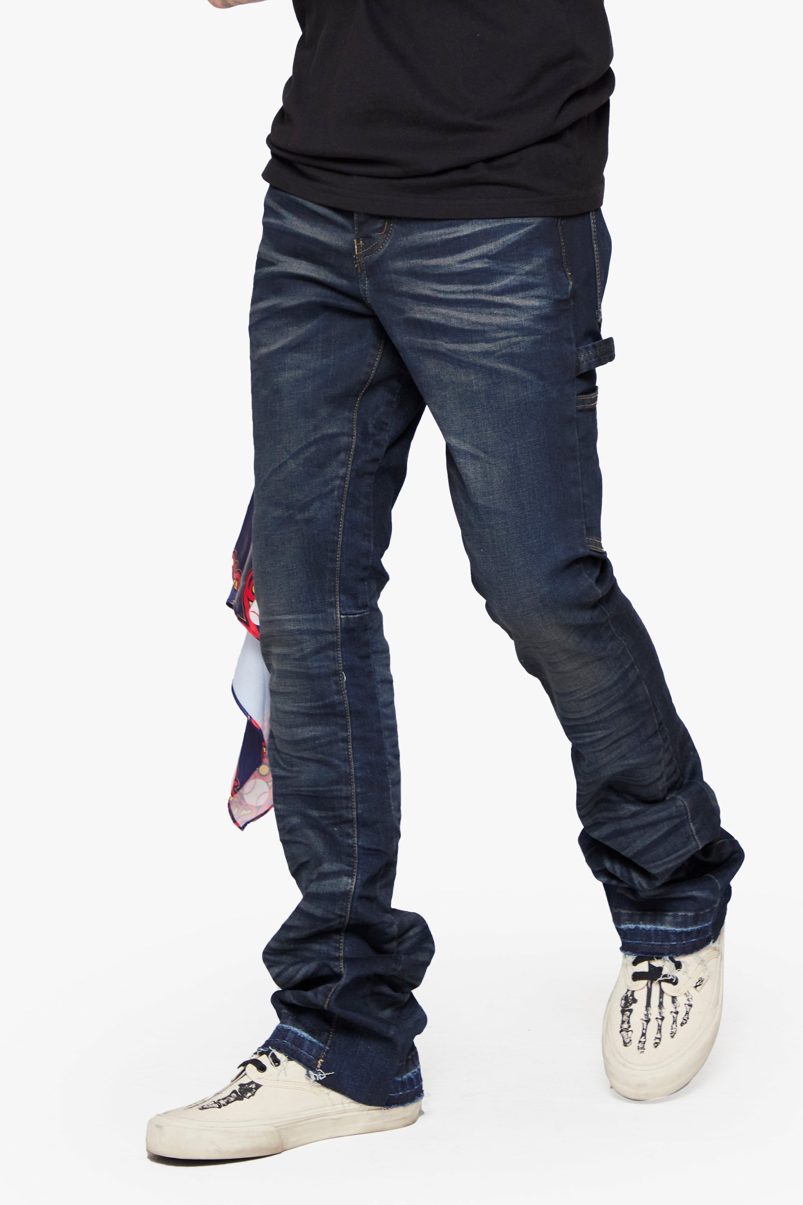 "New Fields" Stacked Pants Indigo