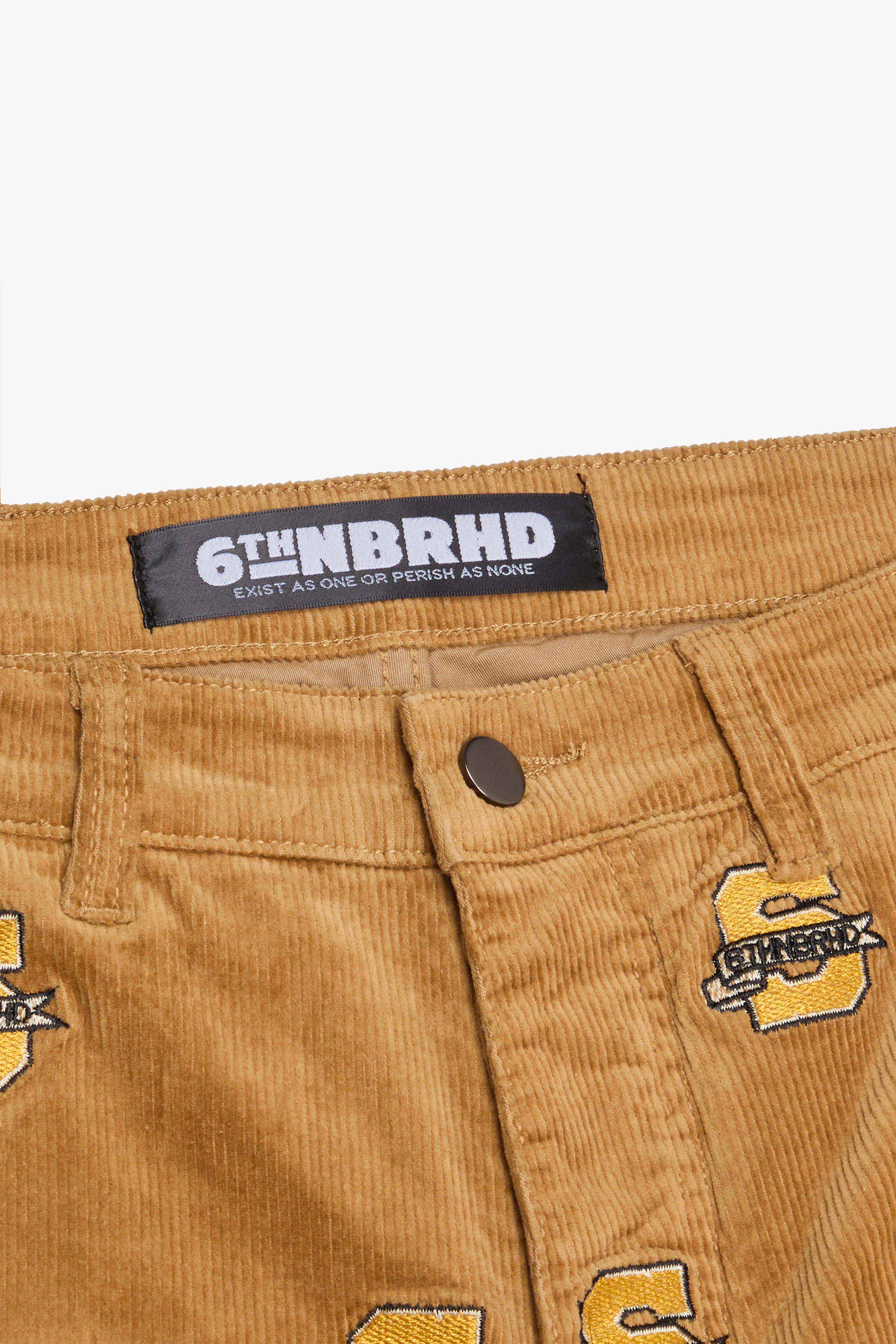 "SLACKS" CORDUROY PANTS - WHEAT