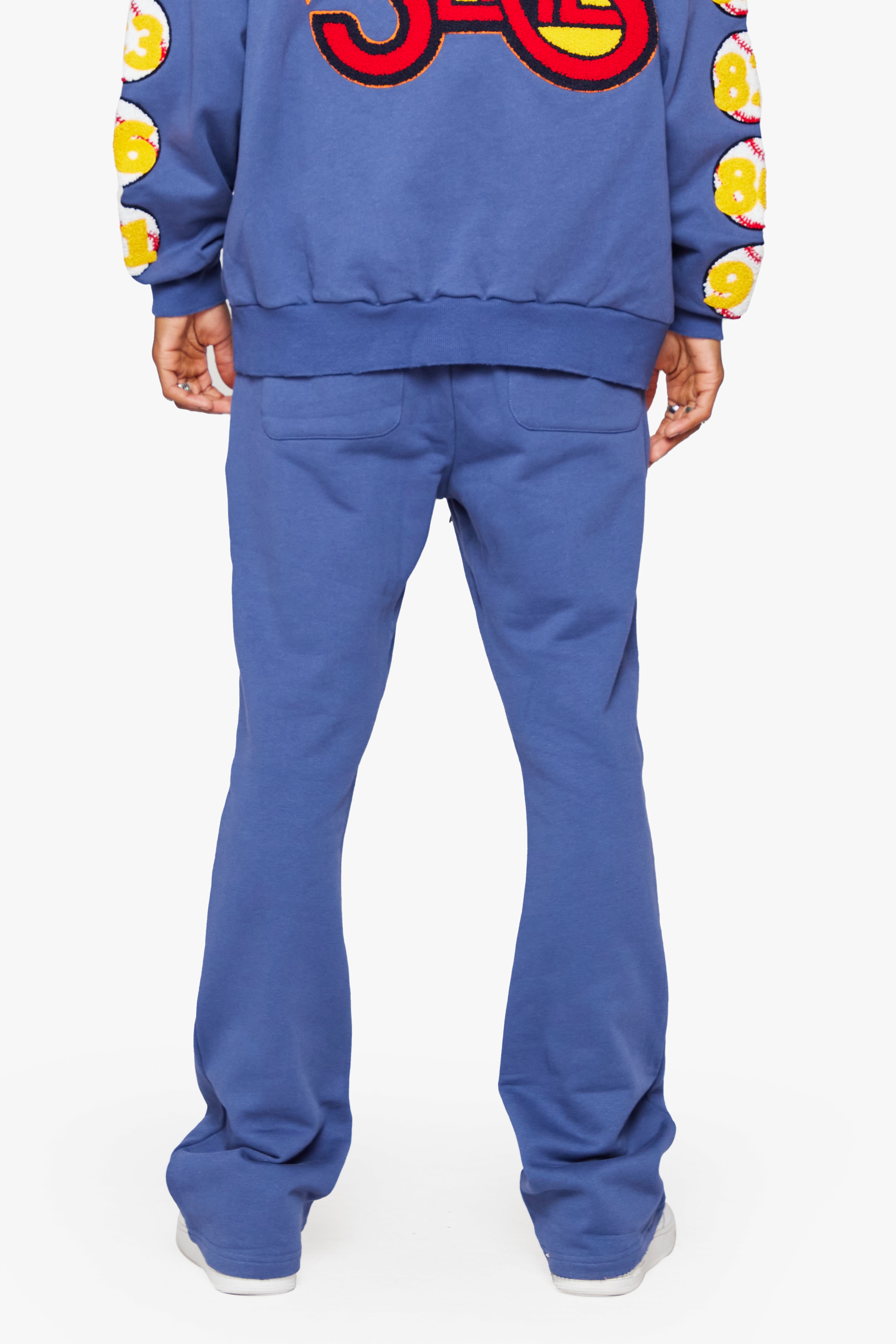 6thNBRHD FLEECE PANTS STACKED "CHAMPS" NAVY