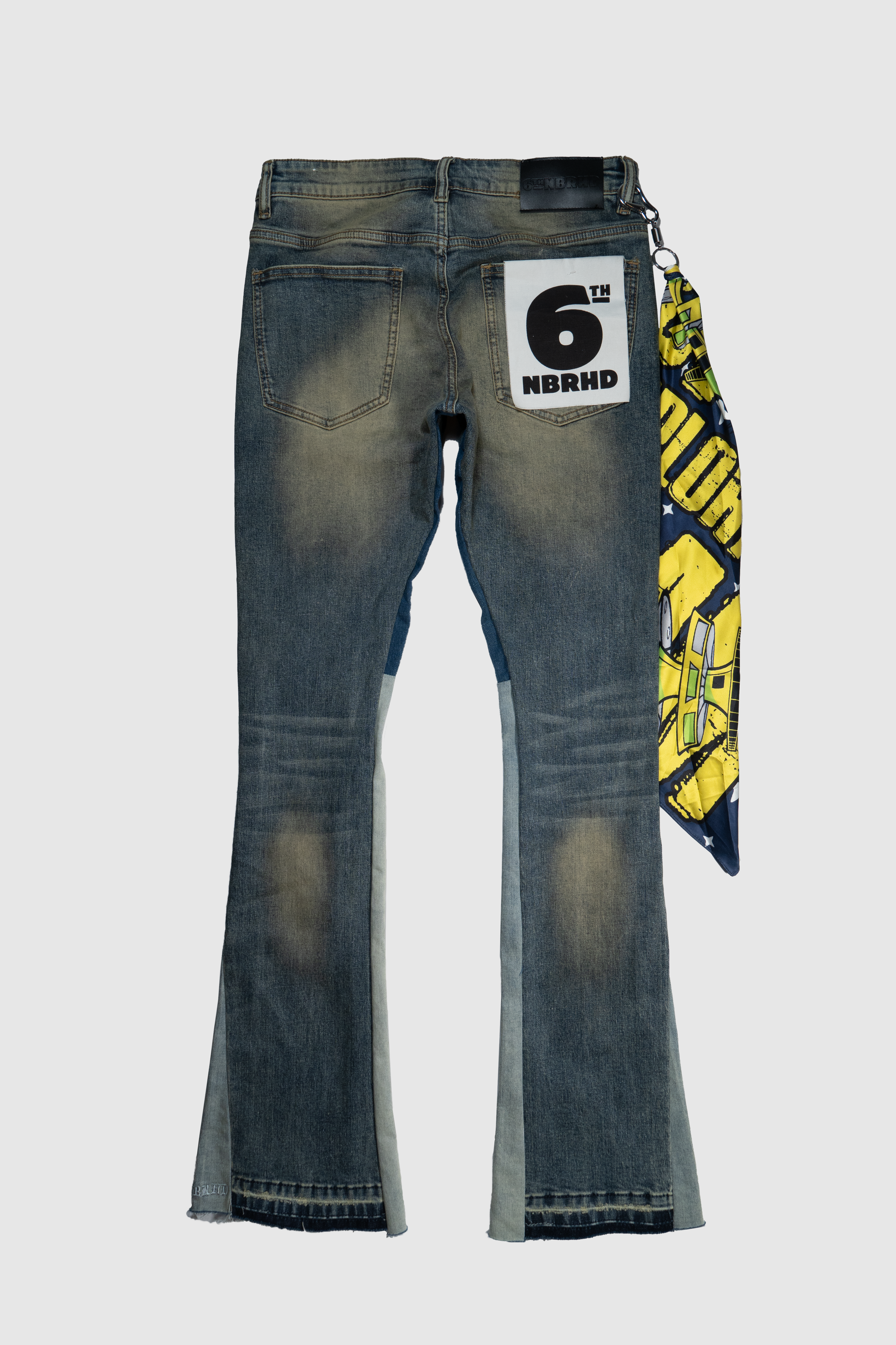 "Wolf River" Stacked Jeans Vintage Blue