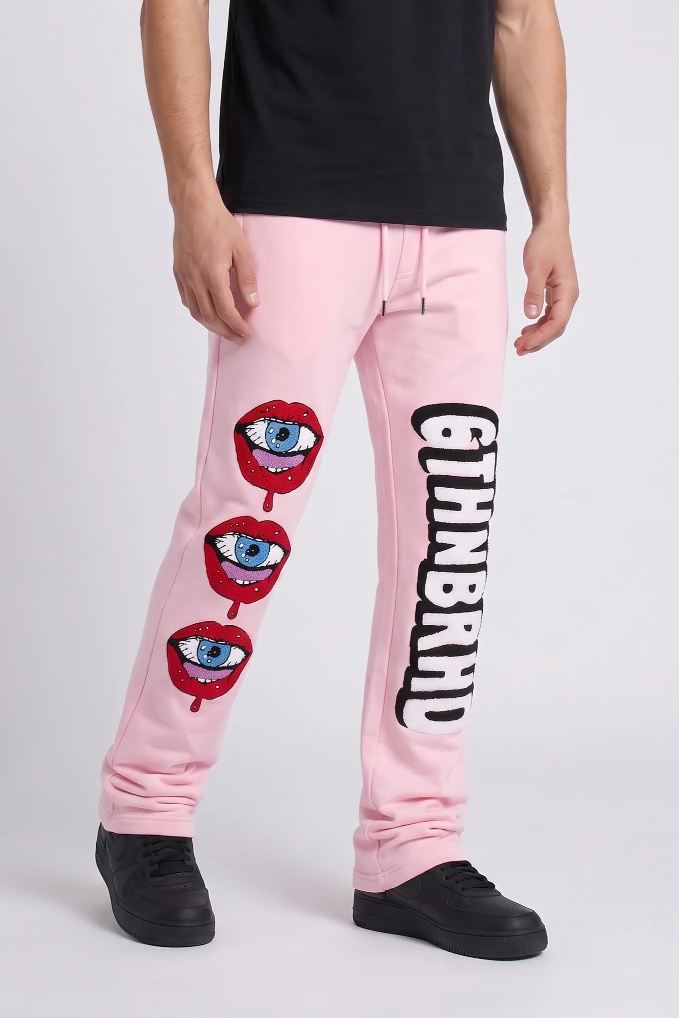 "Big Vision" Graphic Sweatpants Pink