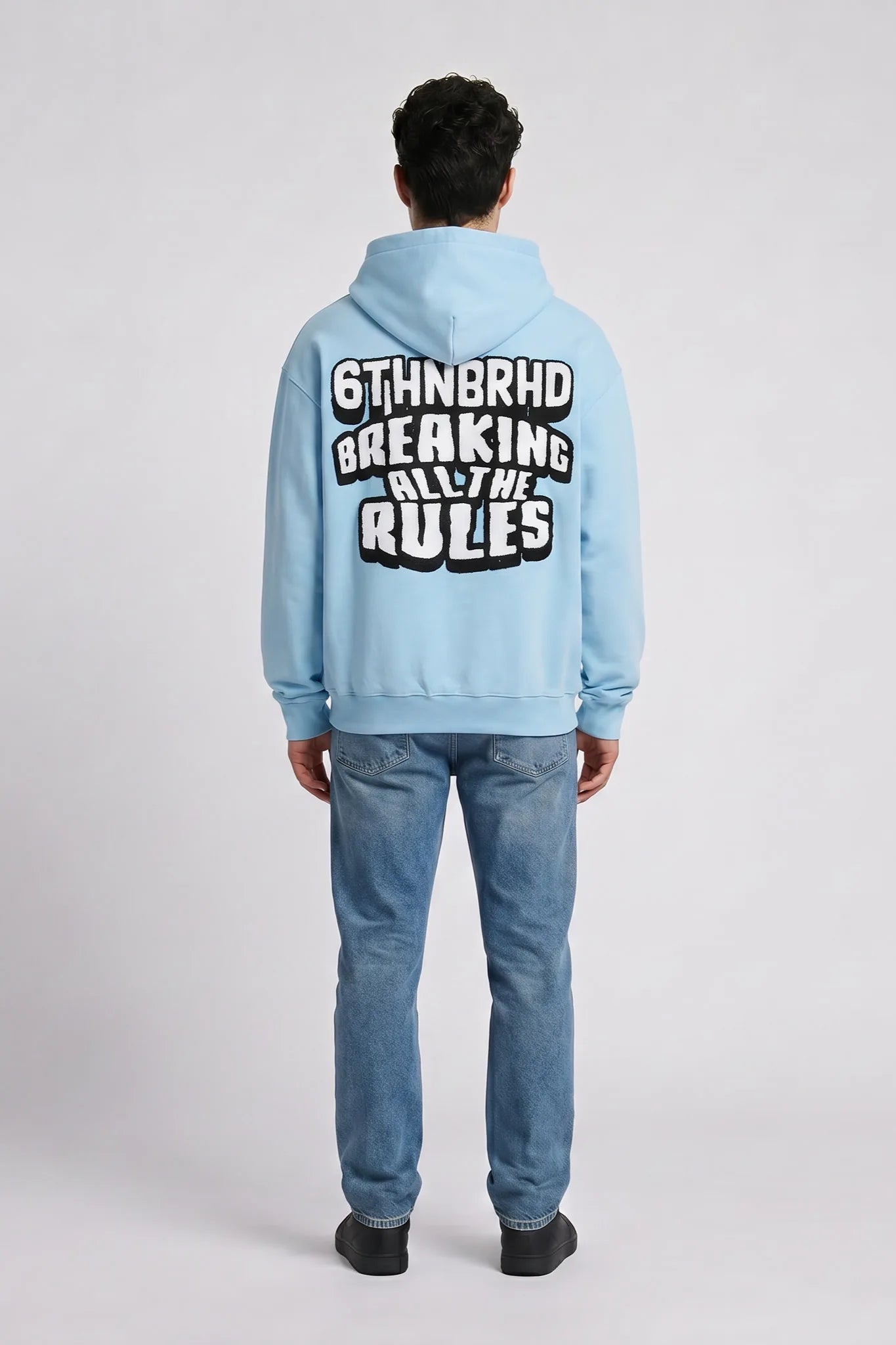 "Broken Rules" Hoodie Sky Blue