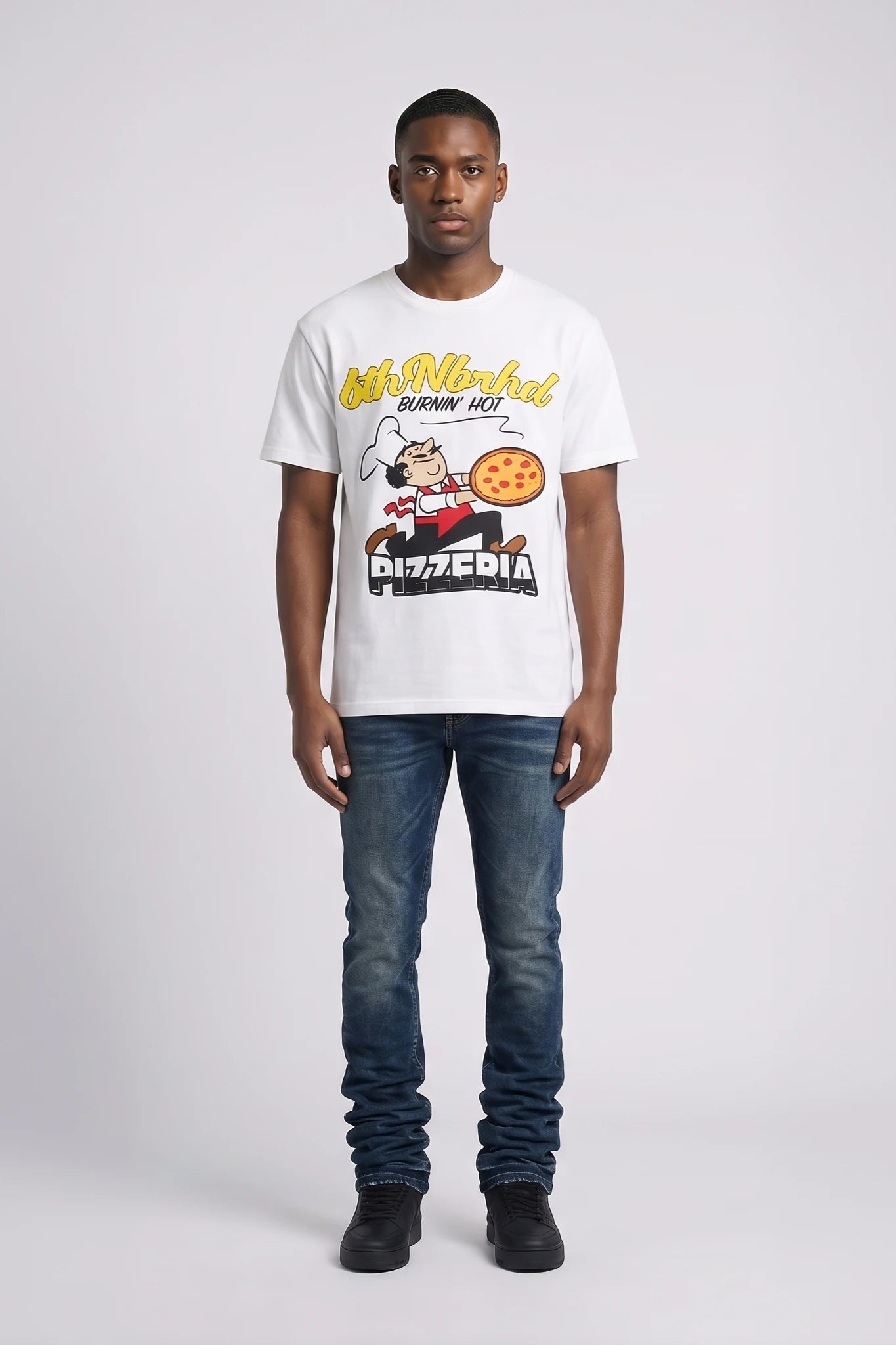 "Burning Hot" Graphic Tee White