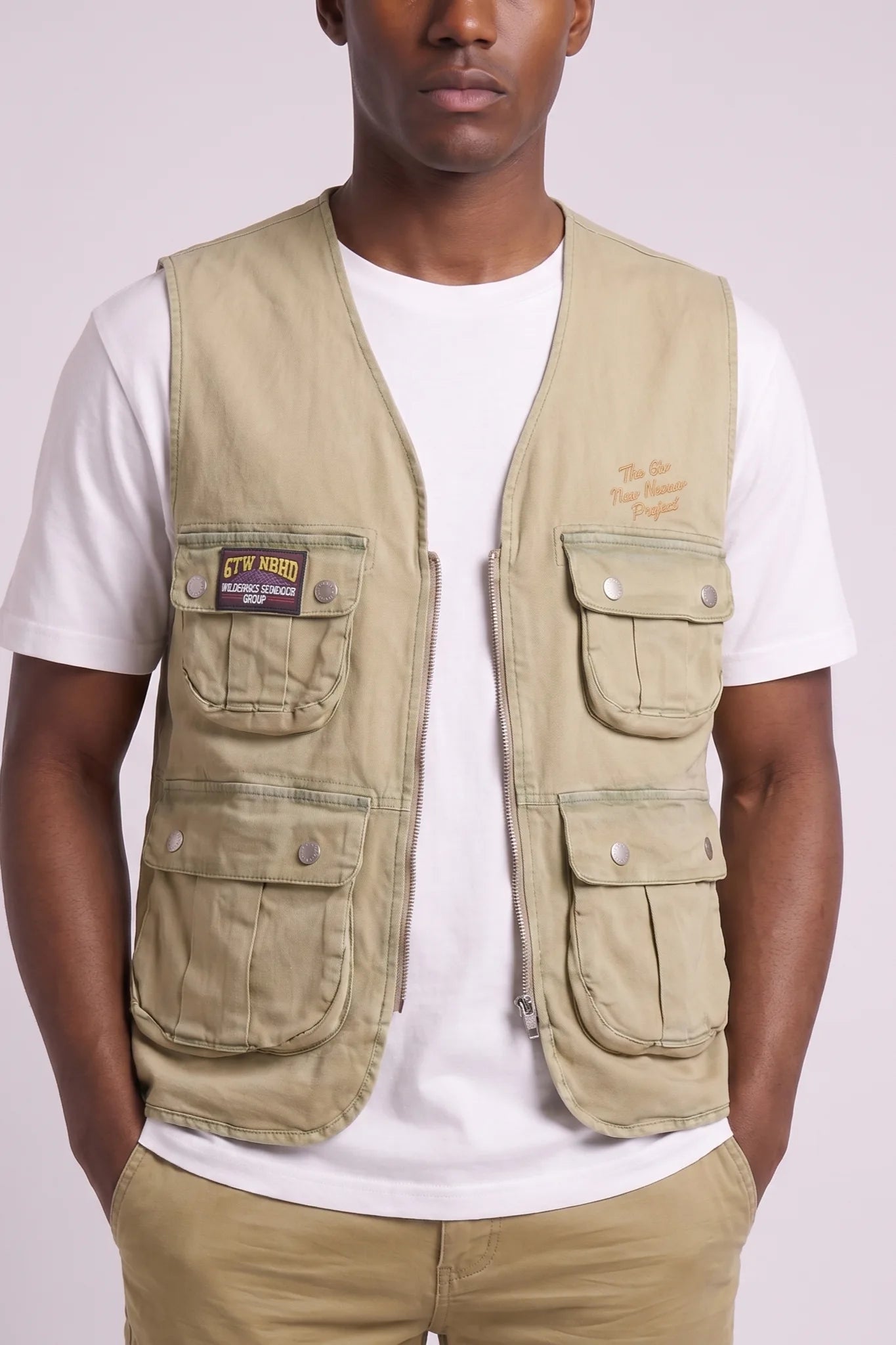 "Escape" Cargo Vest Khaki