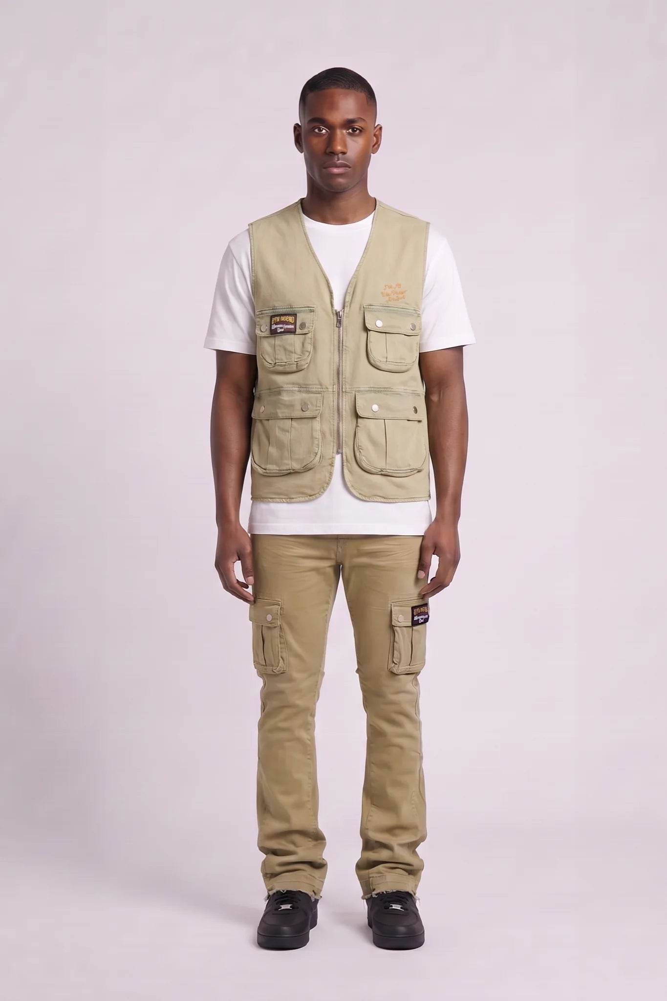 "Escape" Cargo Vest Khaki