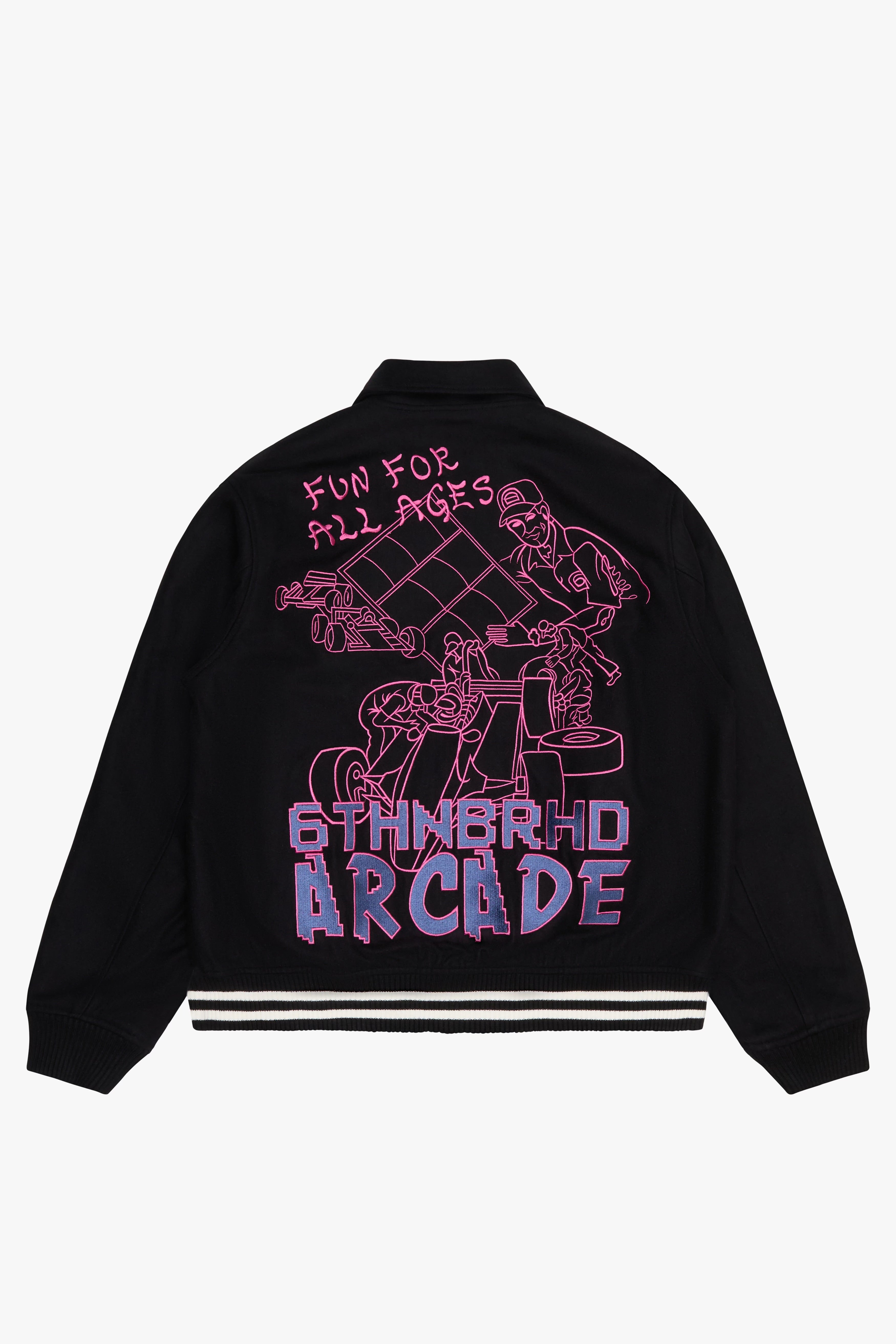 "DIGITAL" COTTON-WOOL JACKET - BLACK