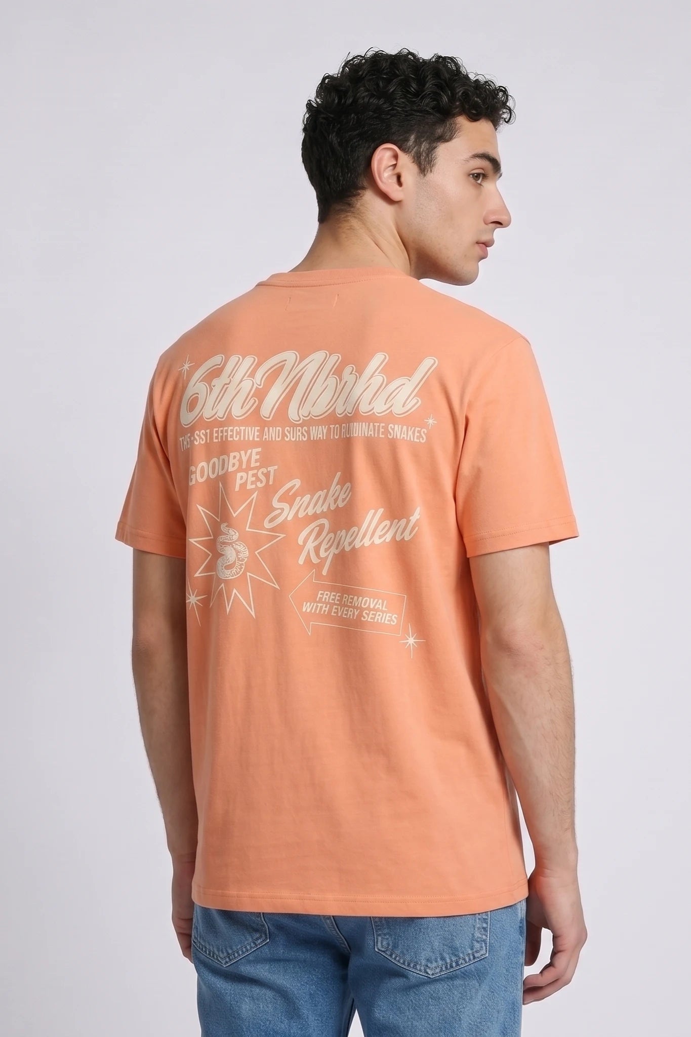 "Goodbye Pest" Graphic Tee Peach