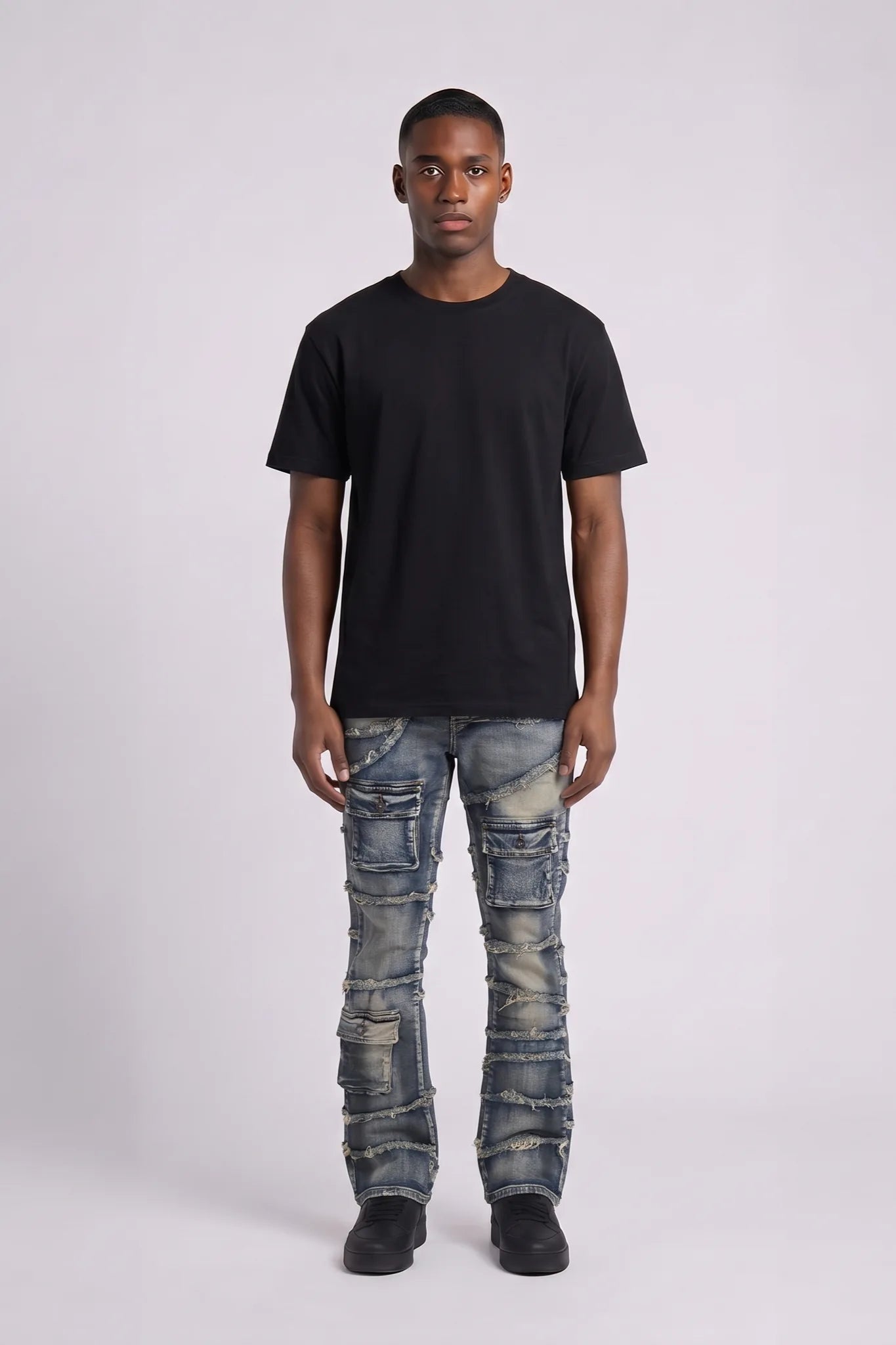 "Immortal" Stacked Jeans Dark Vintage
