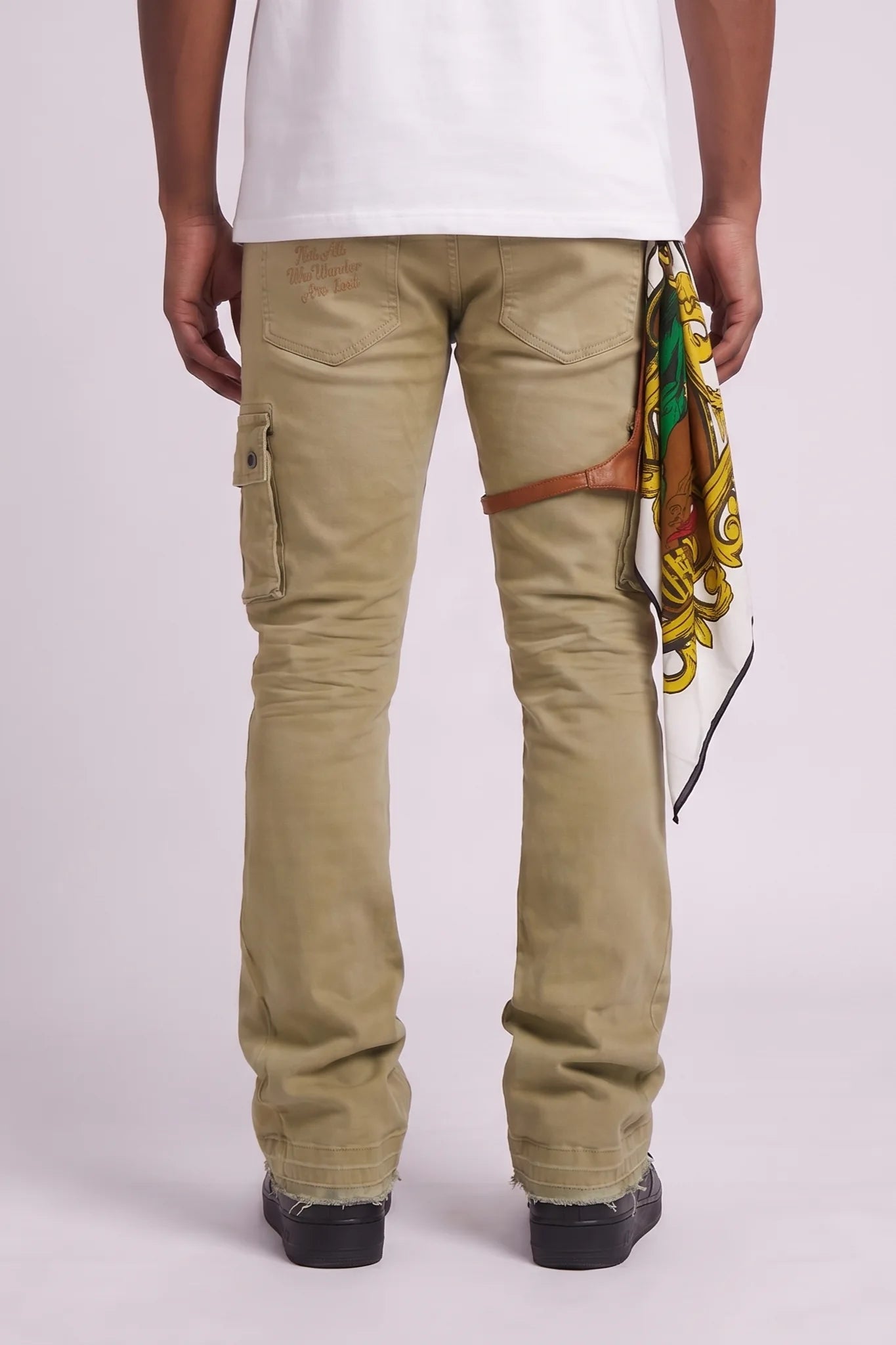 "Indiana" Stacked Jeans Khaki