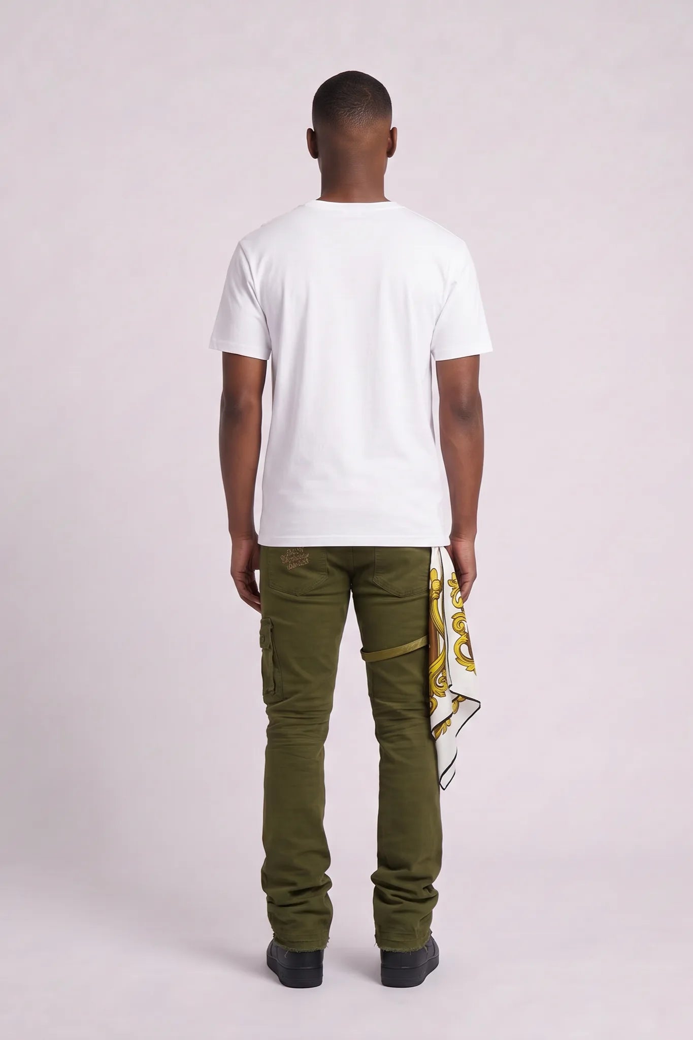 "Indiana" Stacked Jeans Olive