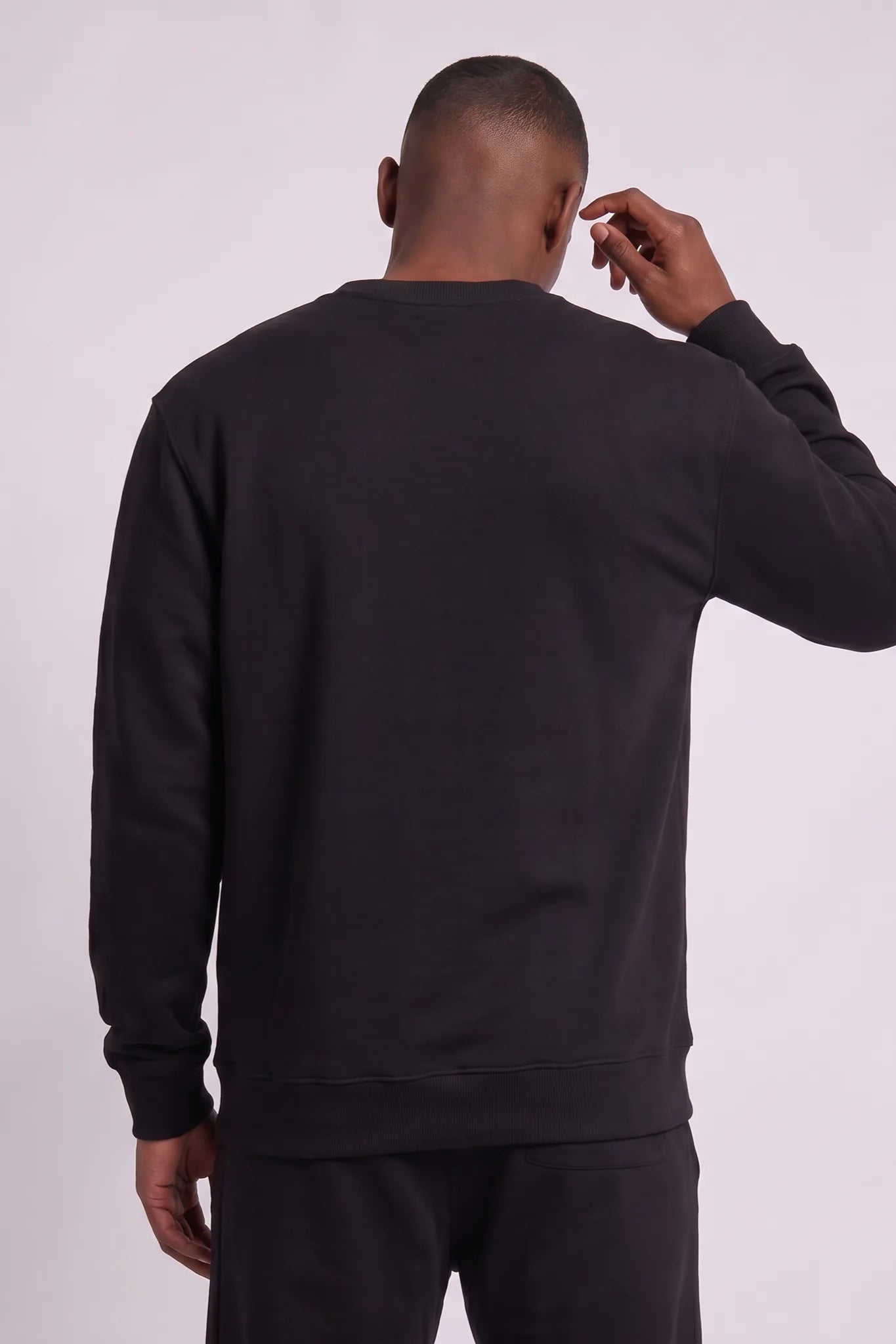 "Esntl 2.0" Crewneck Sweatshirt Black