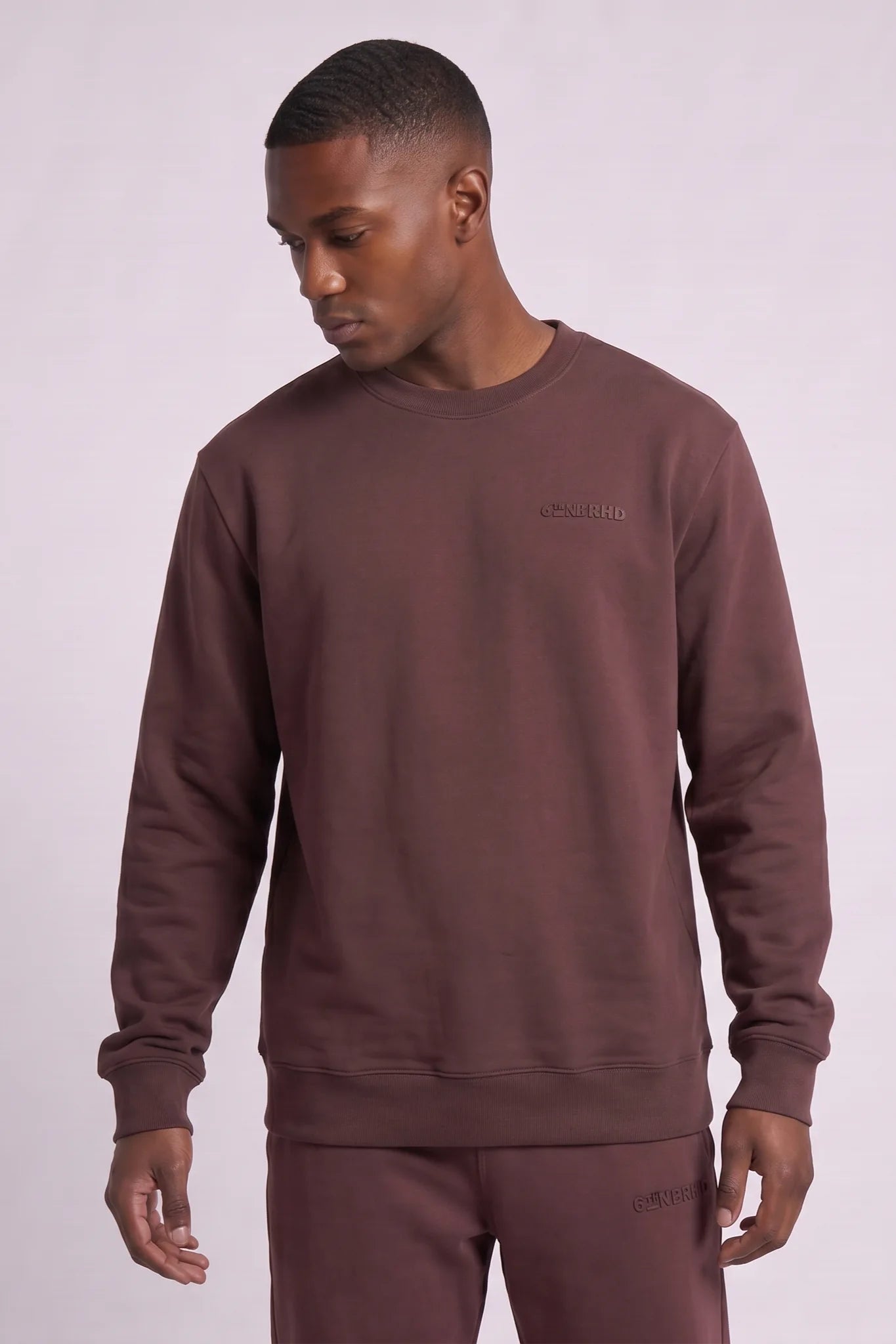 "Esntl 2.0" Crewneck Sweatshirt Brown