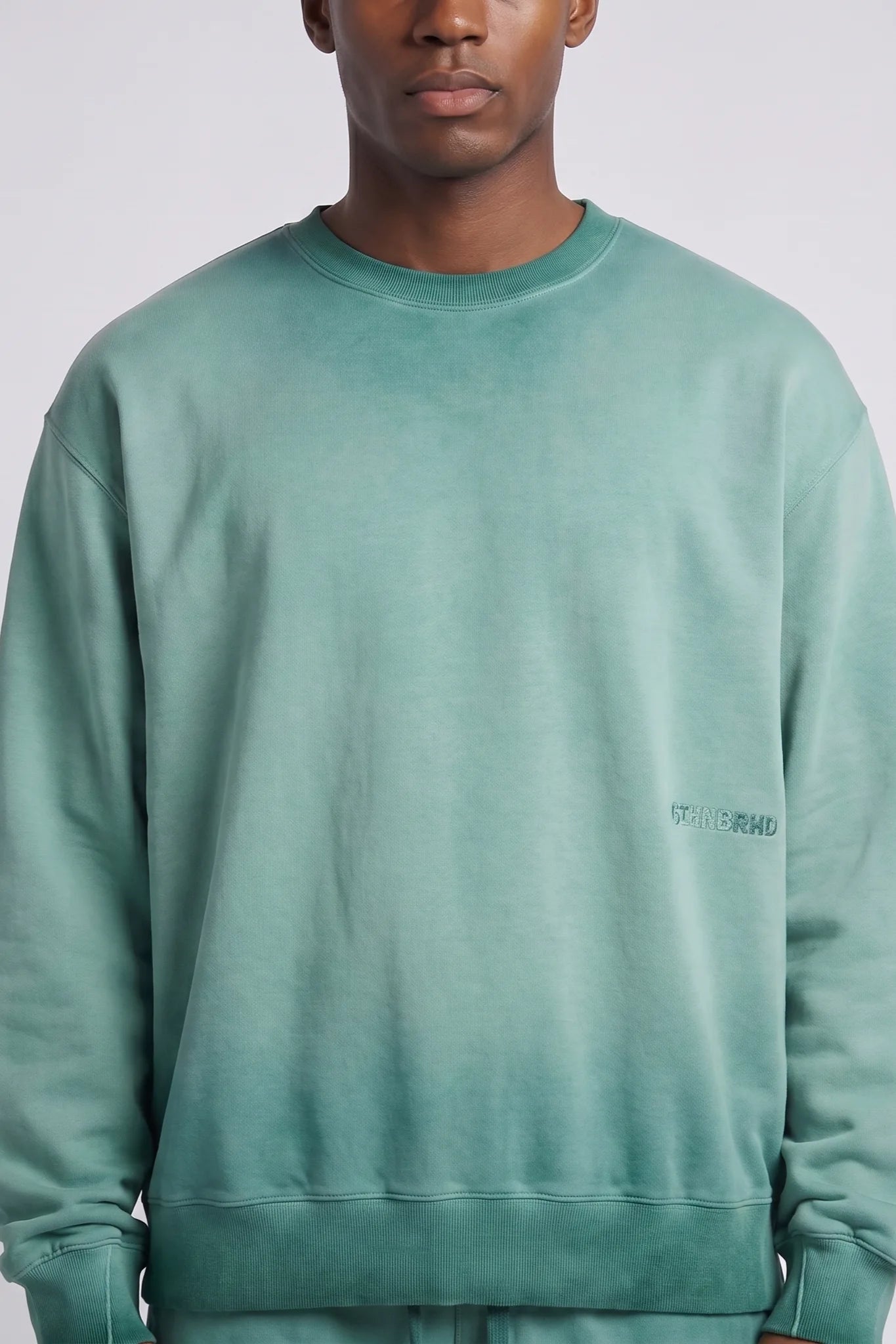 "Esntl 2.0" Crewneck Sweatshirt Vintage Green