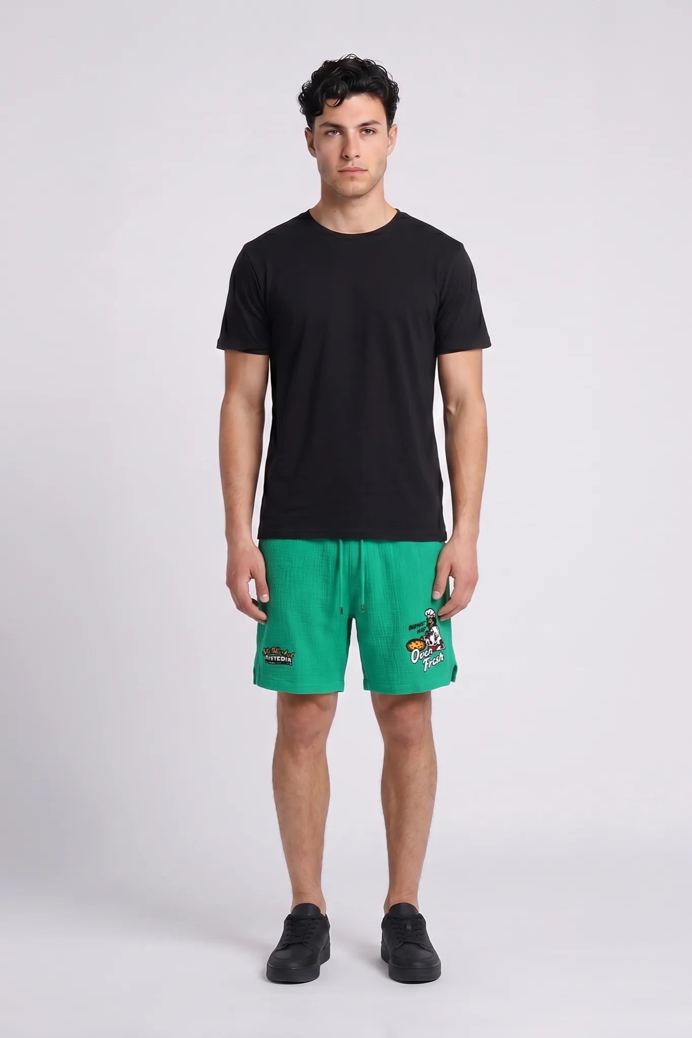 "Nbrhd Pizza" Shorts Green