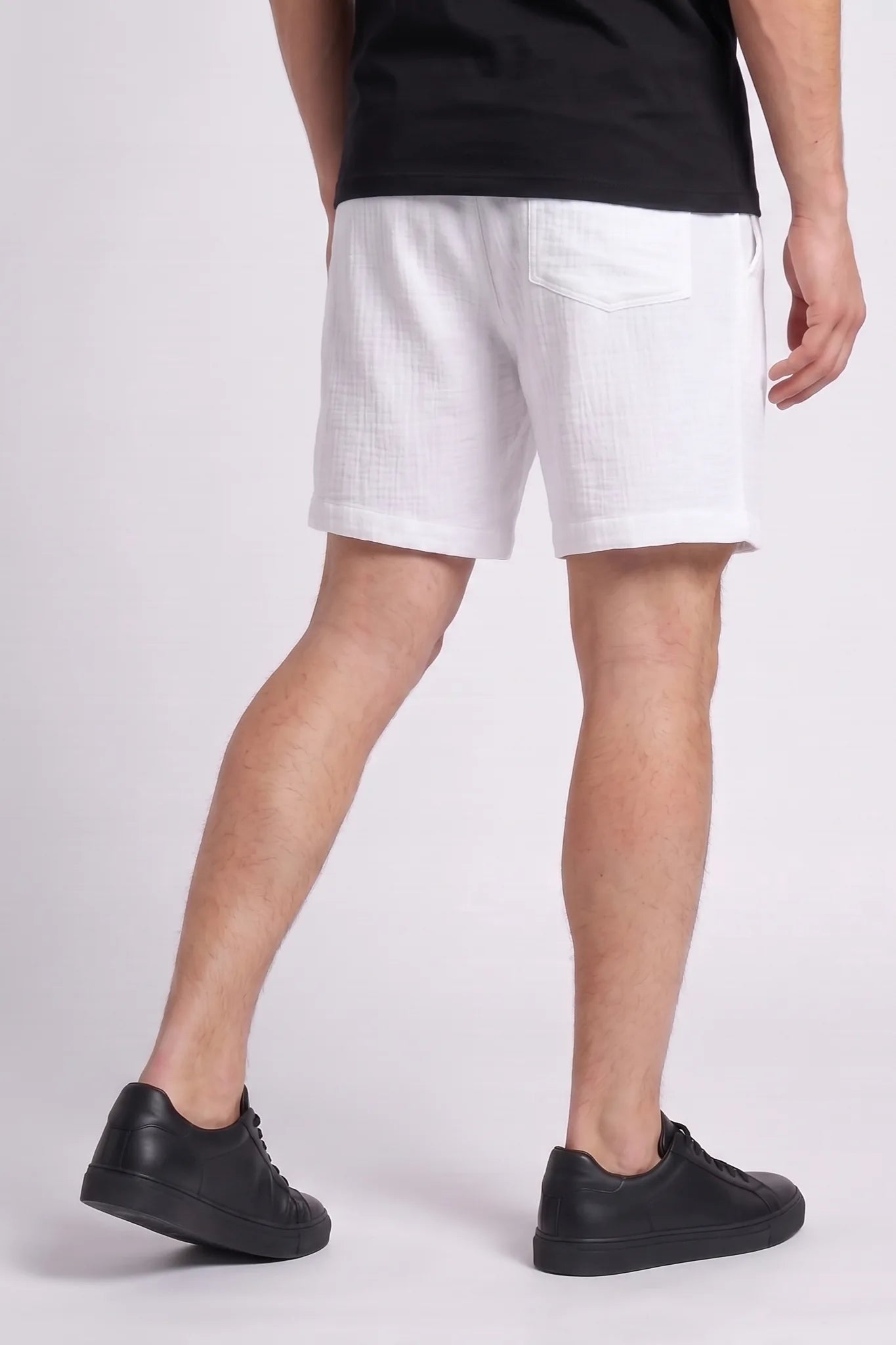 "Nbrhd Pizza" Graphic Shorts White
