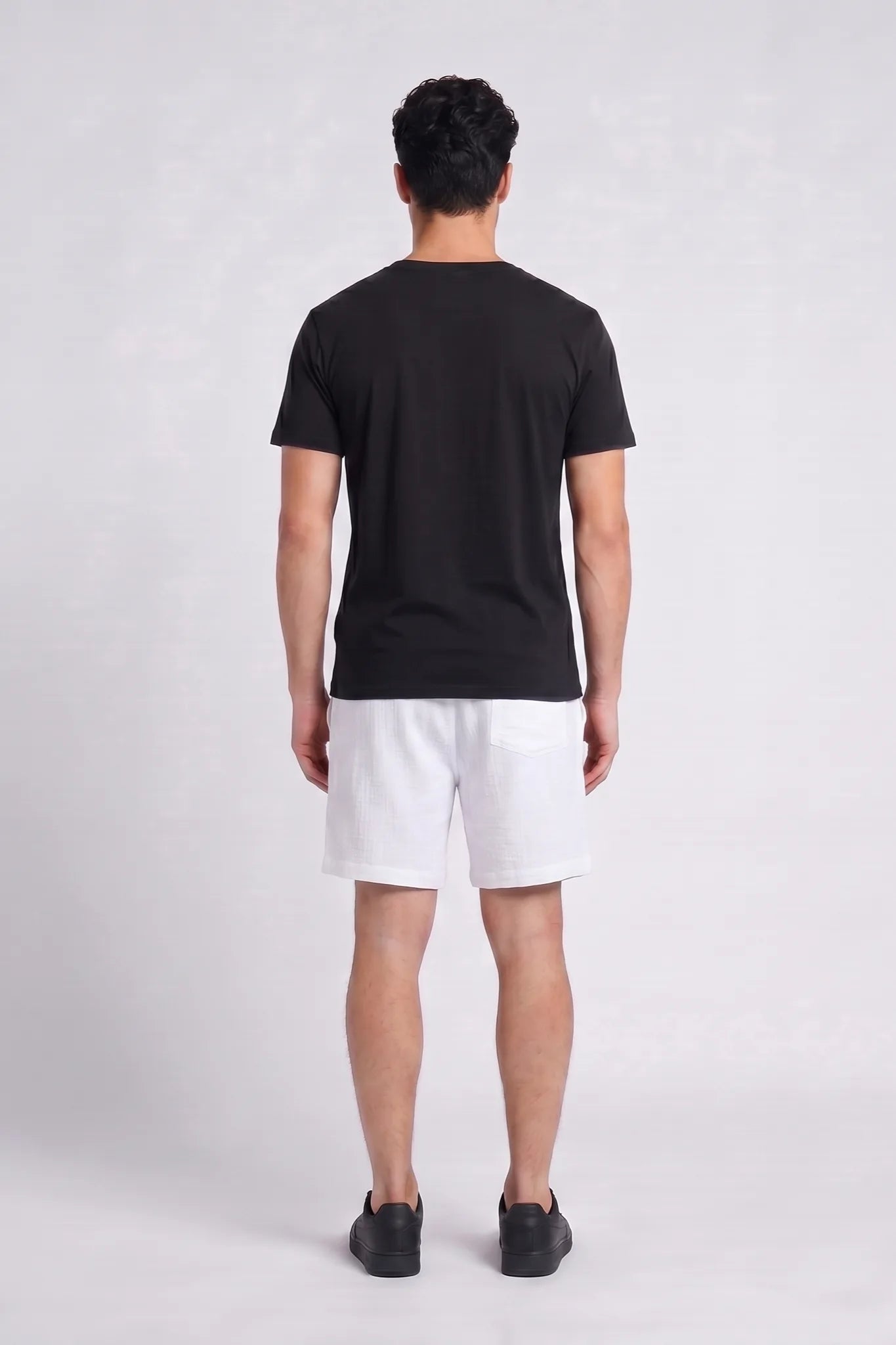 "Nbrhd Pizza" Graphic Shorts White