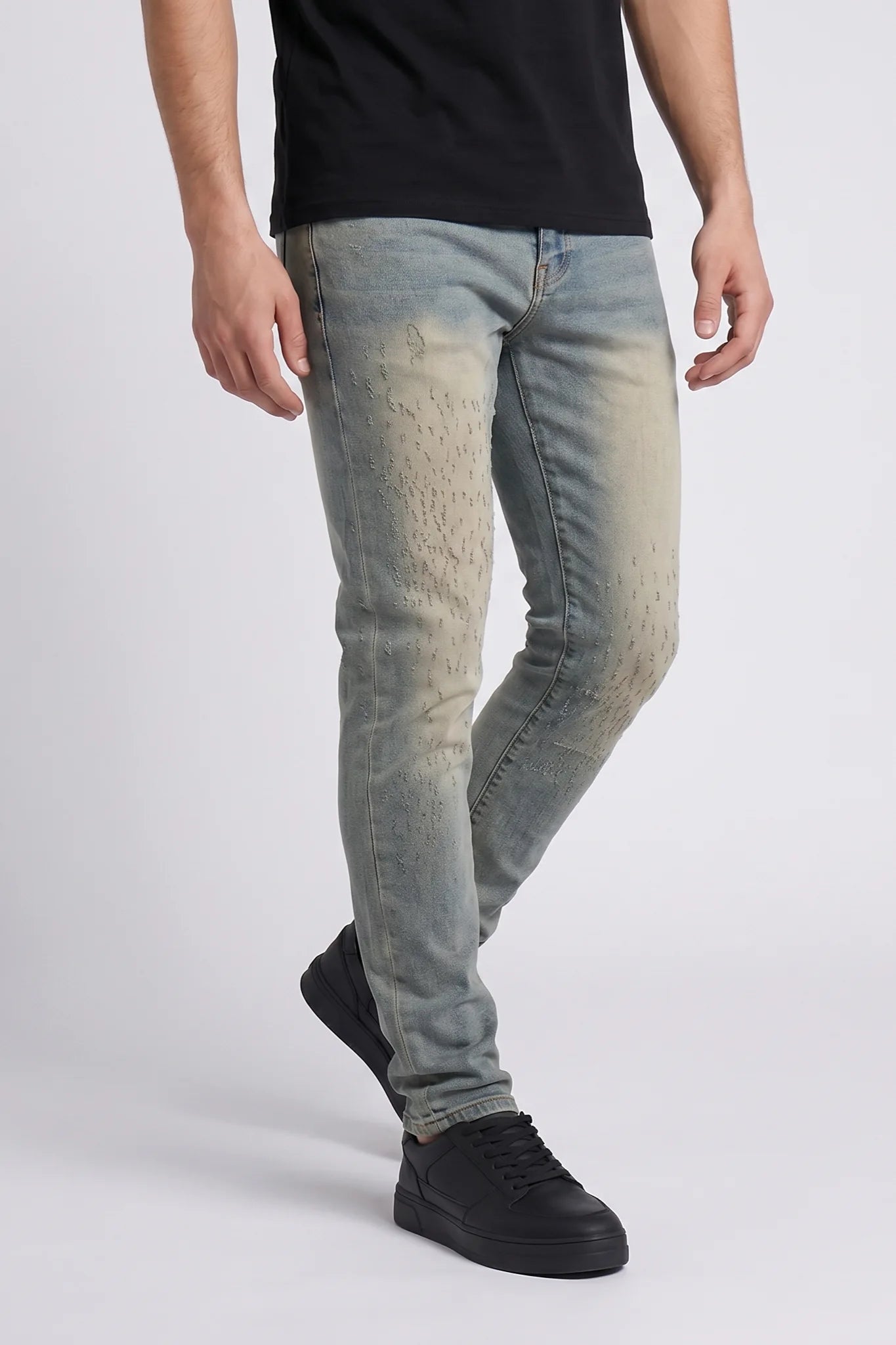 "Roots" Skinny Jean Light Sand Blue