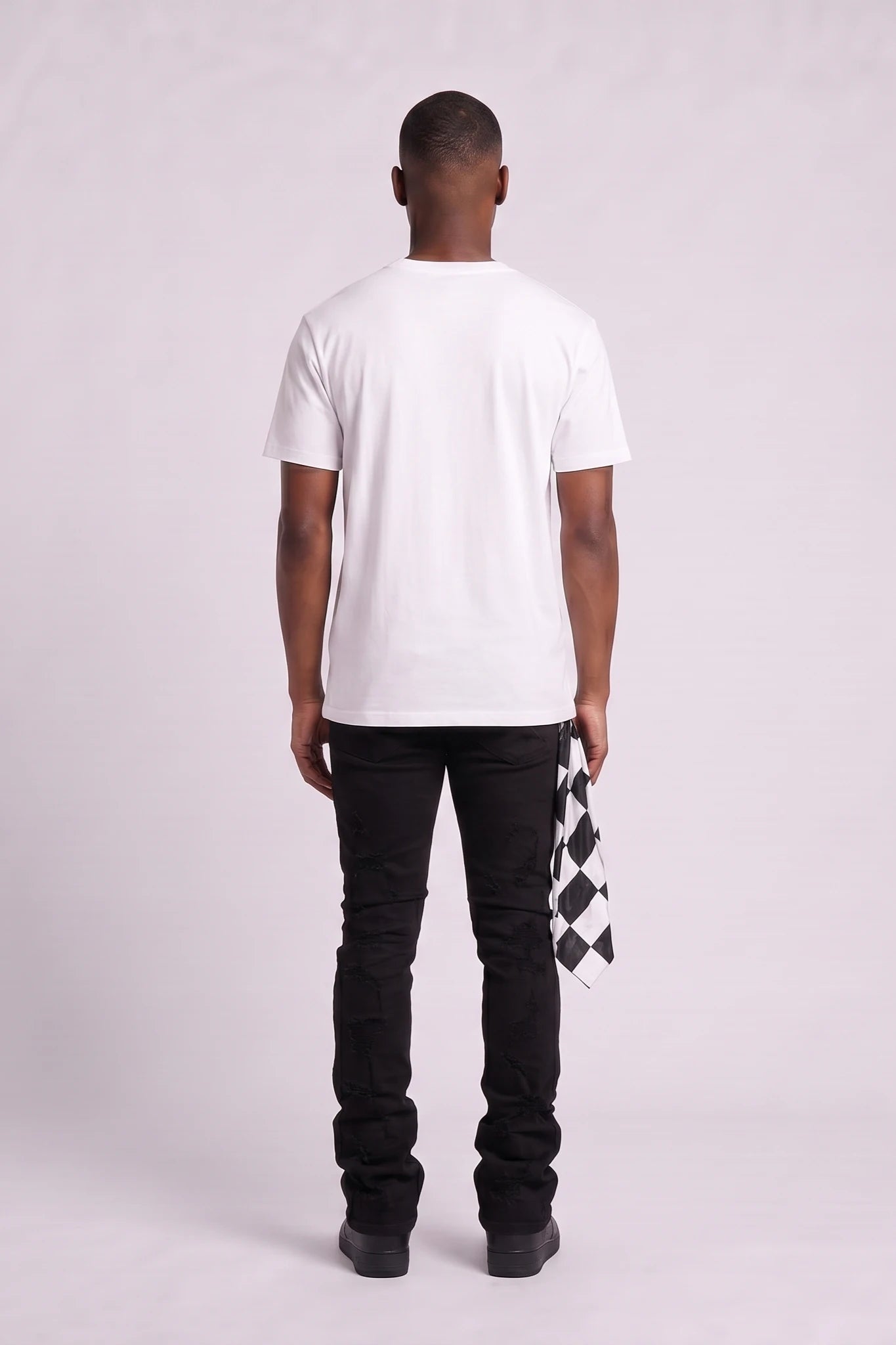 "Saber" Stacked Pants Black