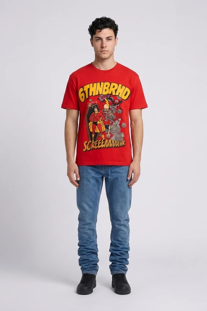 "Hero" Graphic Tee Red