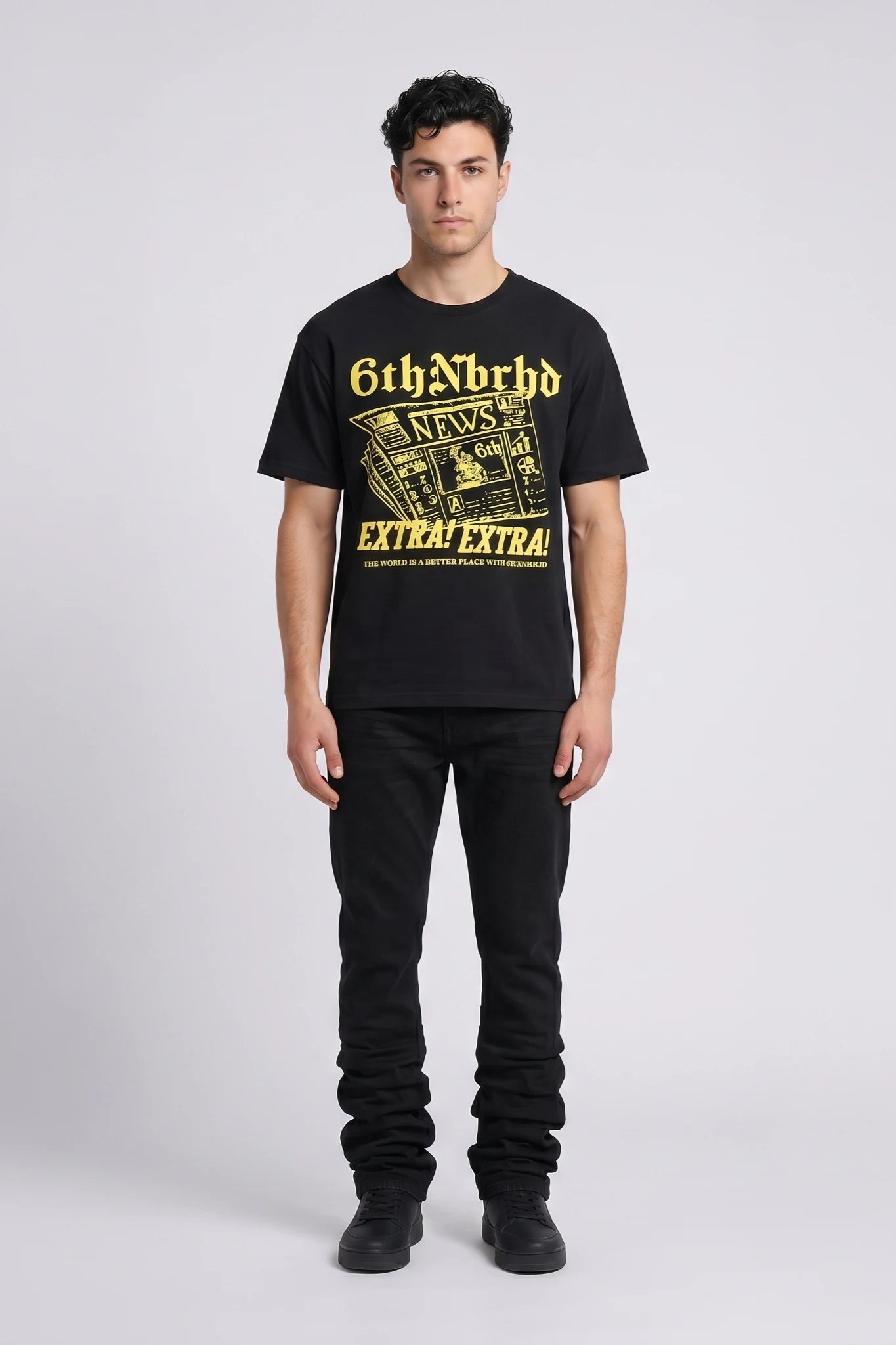 "Times" Graphic Tee Black