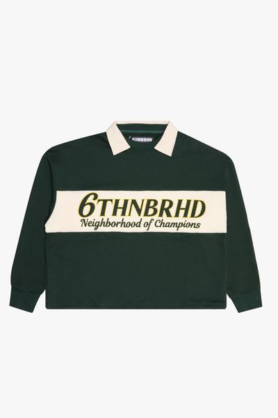 "PREPPY" COLLARED CREWNECK - GREEN