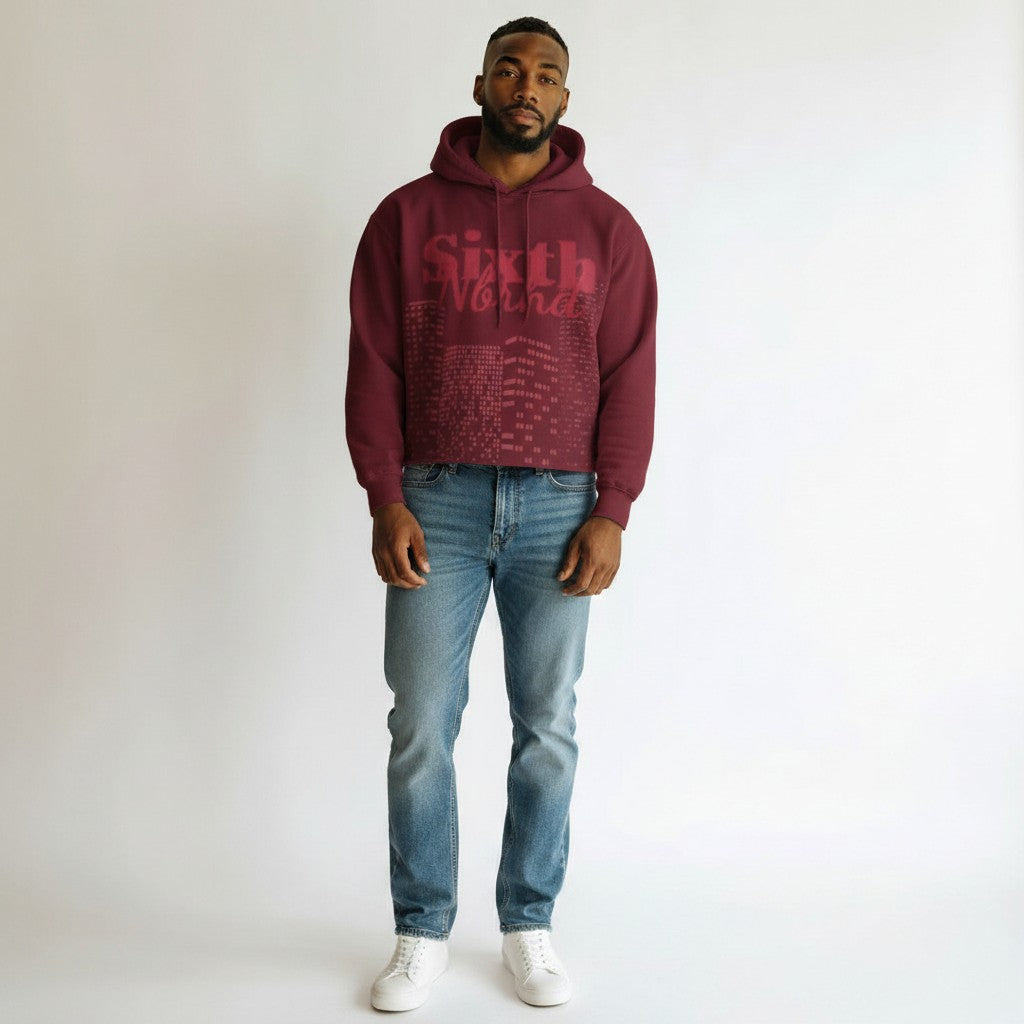 "Roam" Red Graphic Hoodie