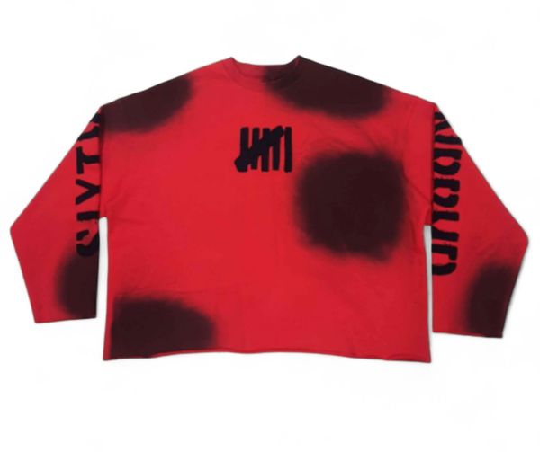 "Carry On" Red Graphic Crewneck Sweatshirt