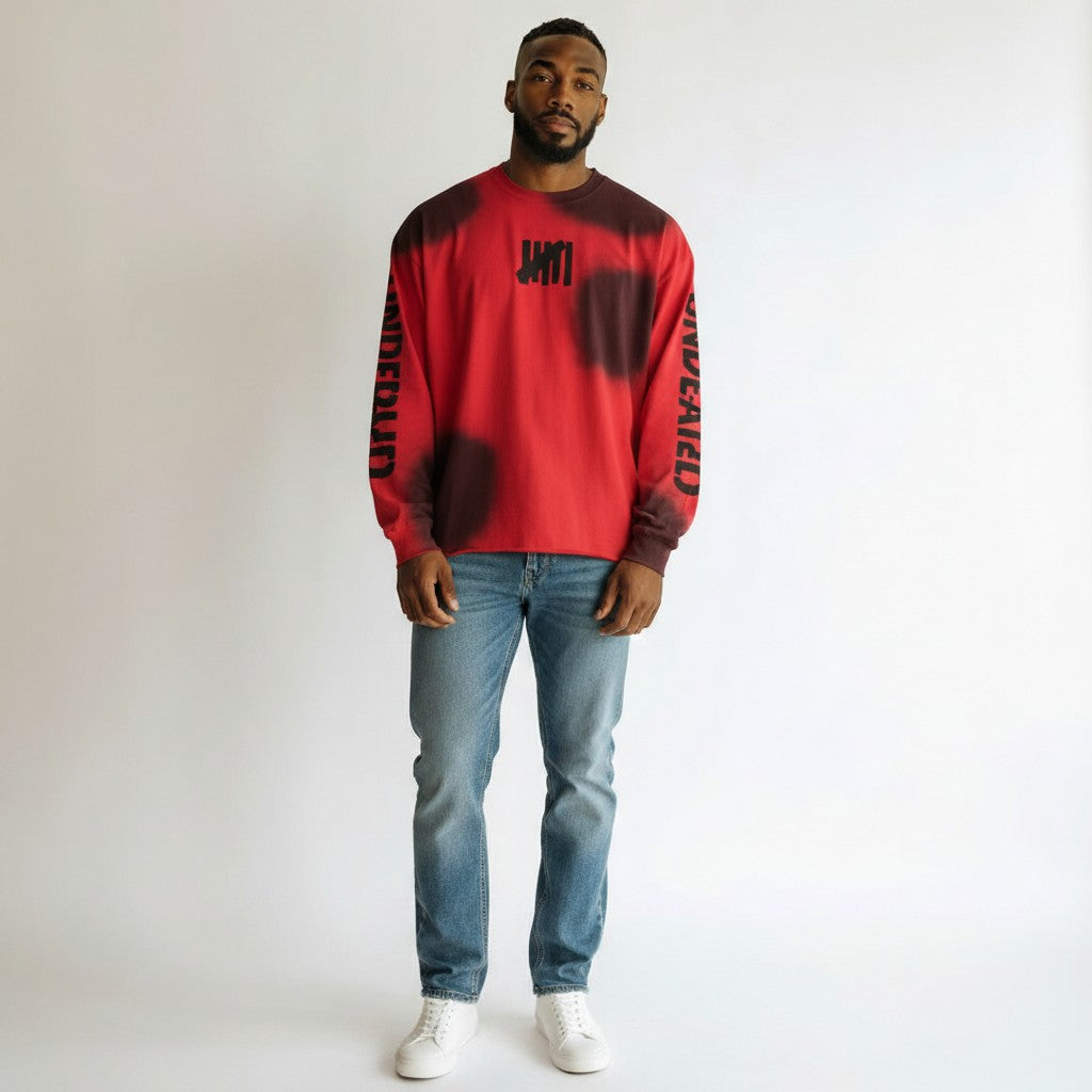 "Carry On" Red Graphic Crewneck Sweatshirt