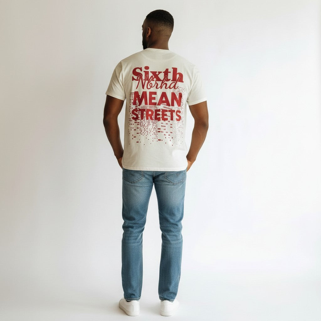6th NBRHD "Mean Streets" T-Shirt White
