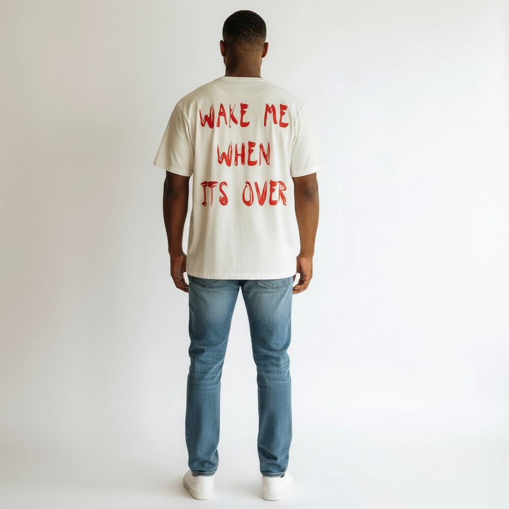 "Blah Blah" White Graphic T-Shirt