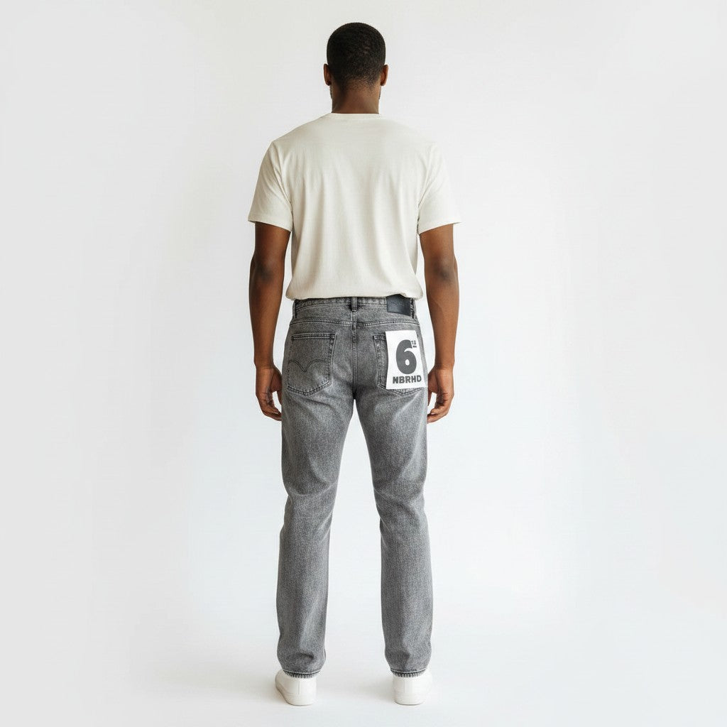 "Chrome" Vintage Wash Denim Jeans