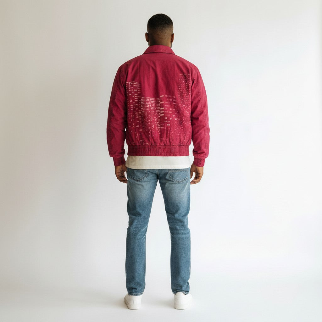 "Predator" Red Zip-Up Jacket