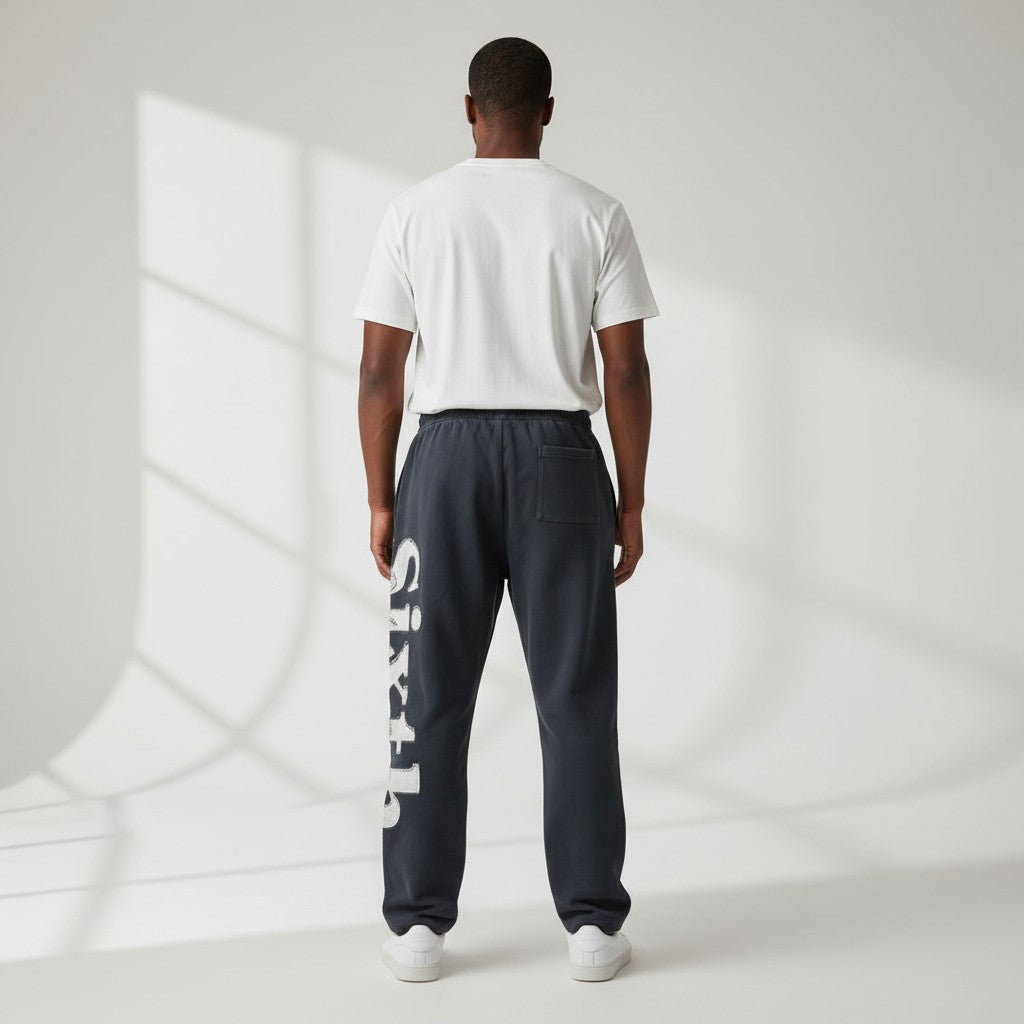 "Instant" Black Graphic Sweatpants