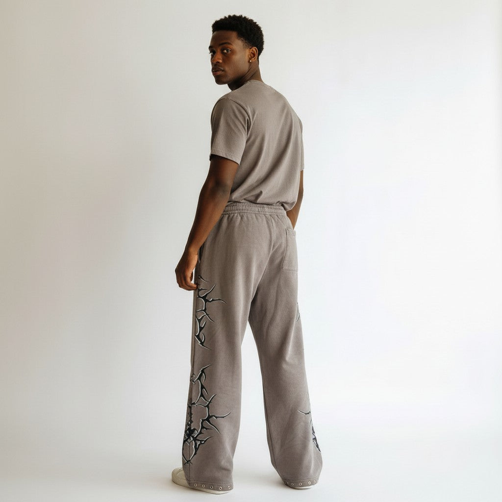 "Igris" Grey Graphic Sweatpants