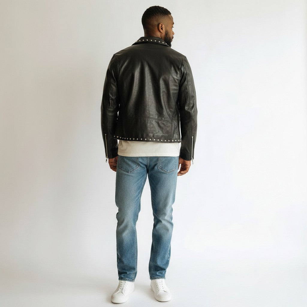 "Skyrim" Black Faux Leather Jacket