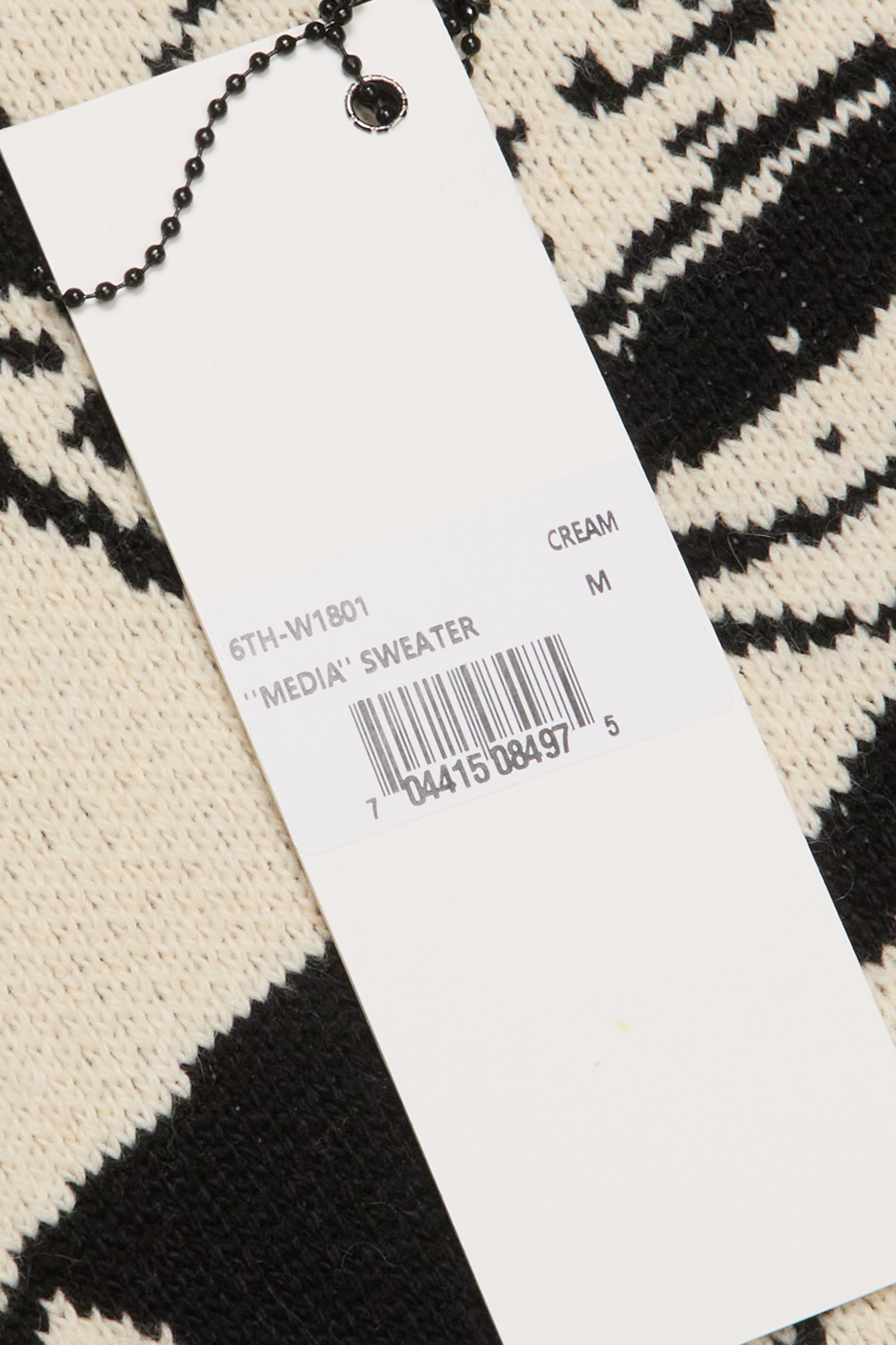 6thNBRHD SWEATER "MEDIA" -CREAM