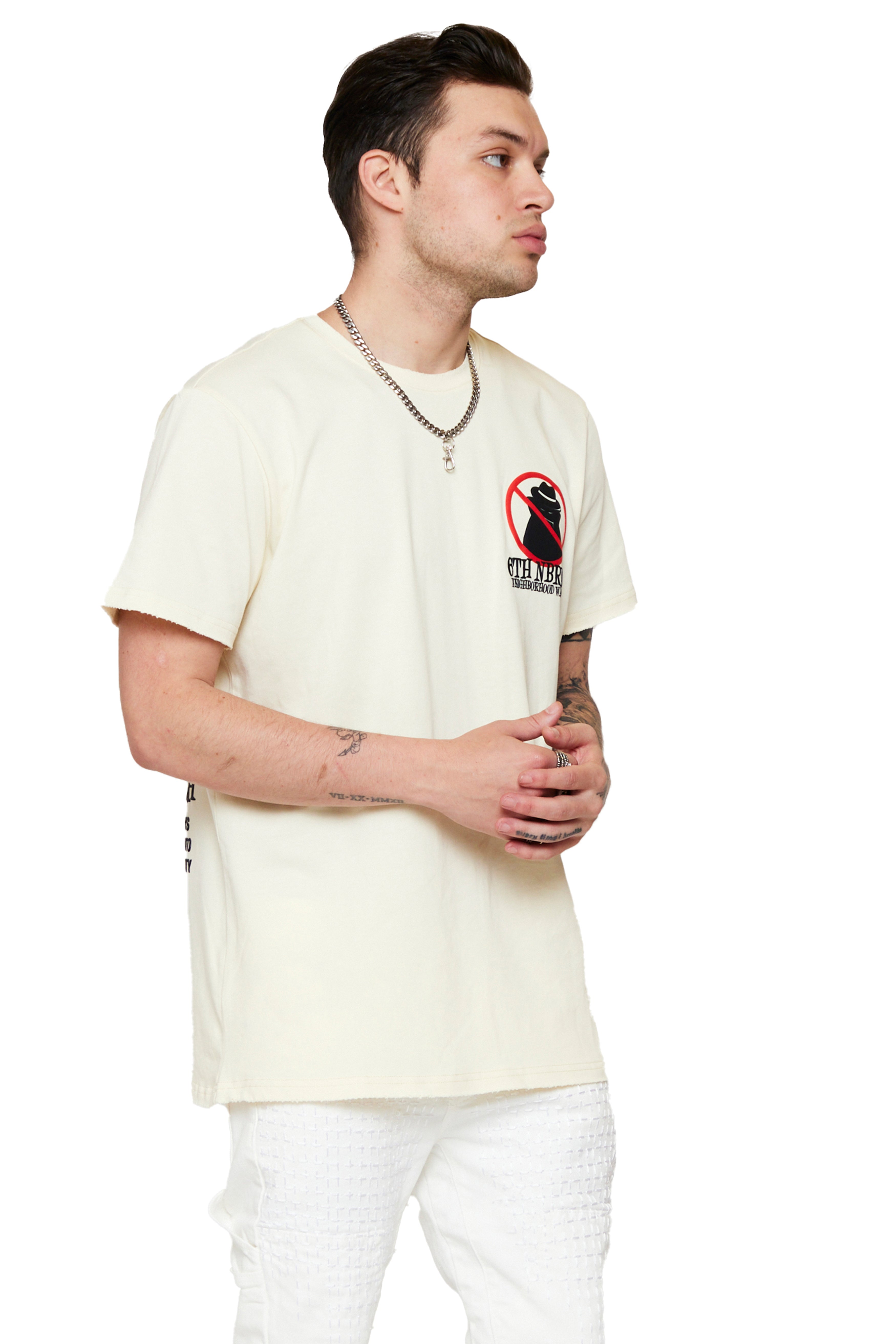 6thNBRHD TEE "NBRHD WATCH"- VINTAGE CREAM