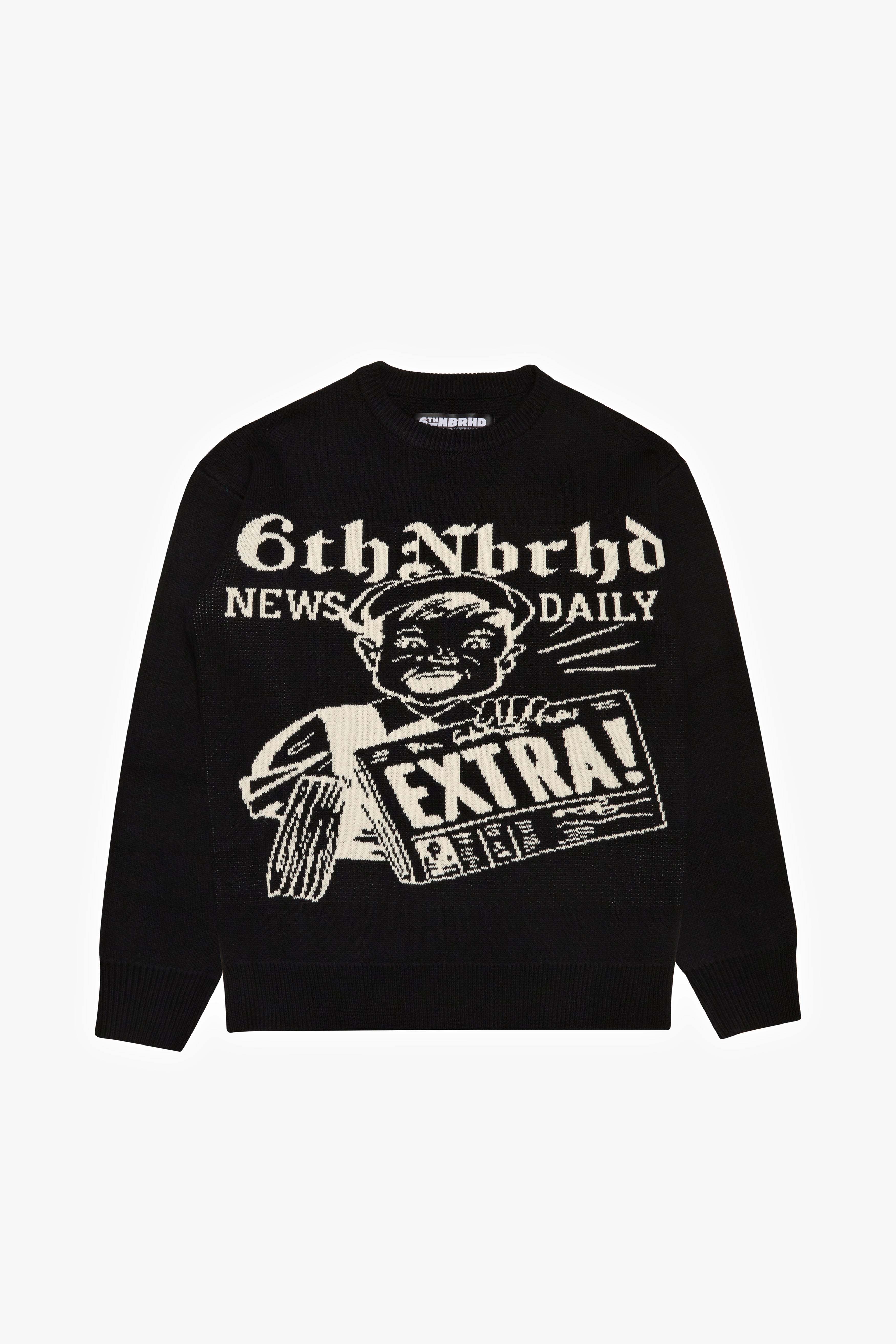 6thNBRHD SWEATER "MEDIA" -BLACK